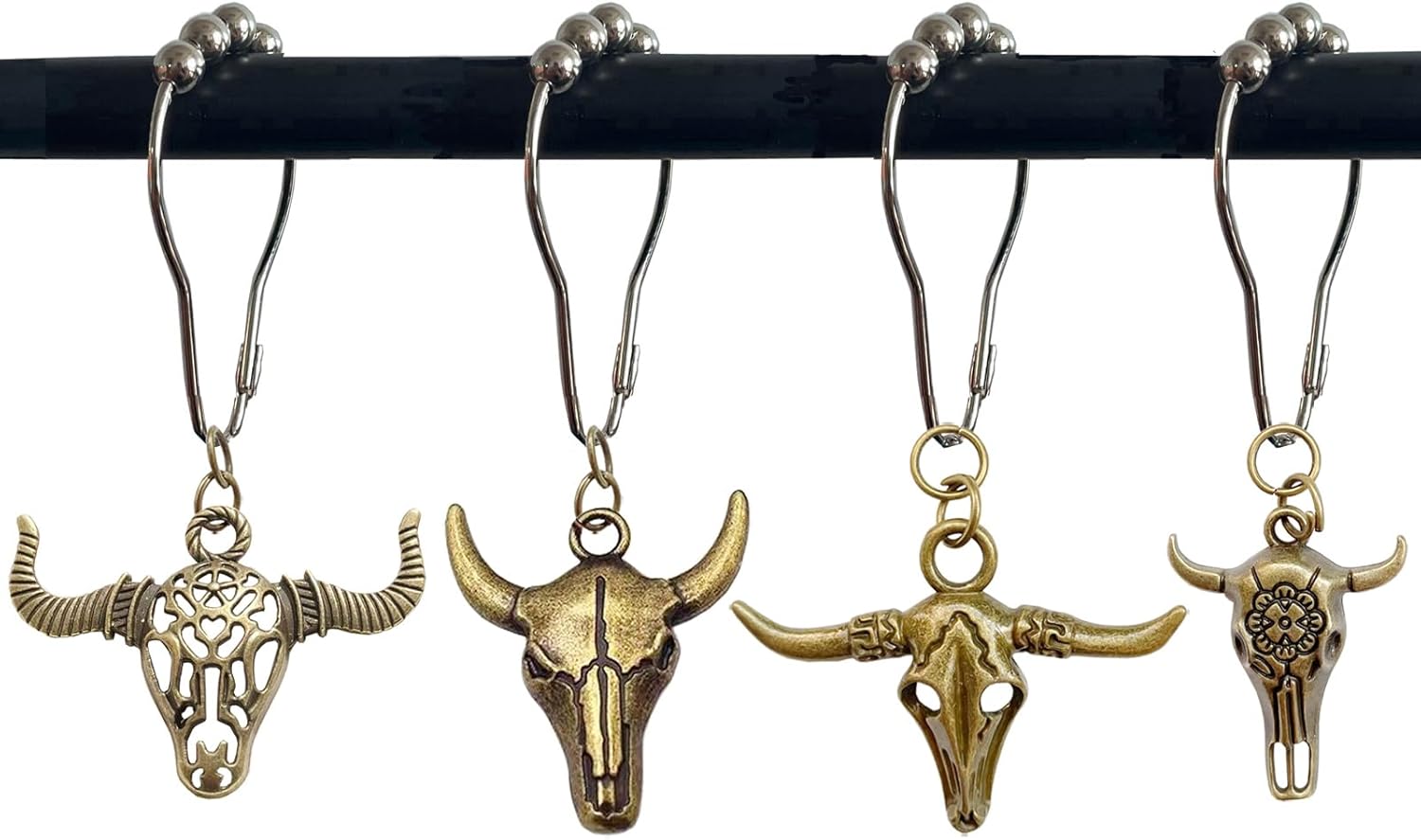 Daxingbu Highland Cow Shower Curtain Hooks Set