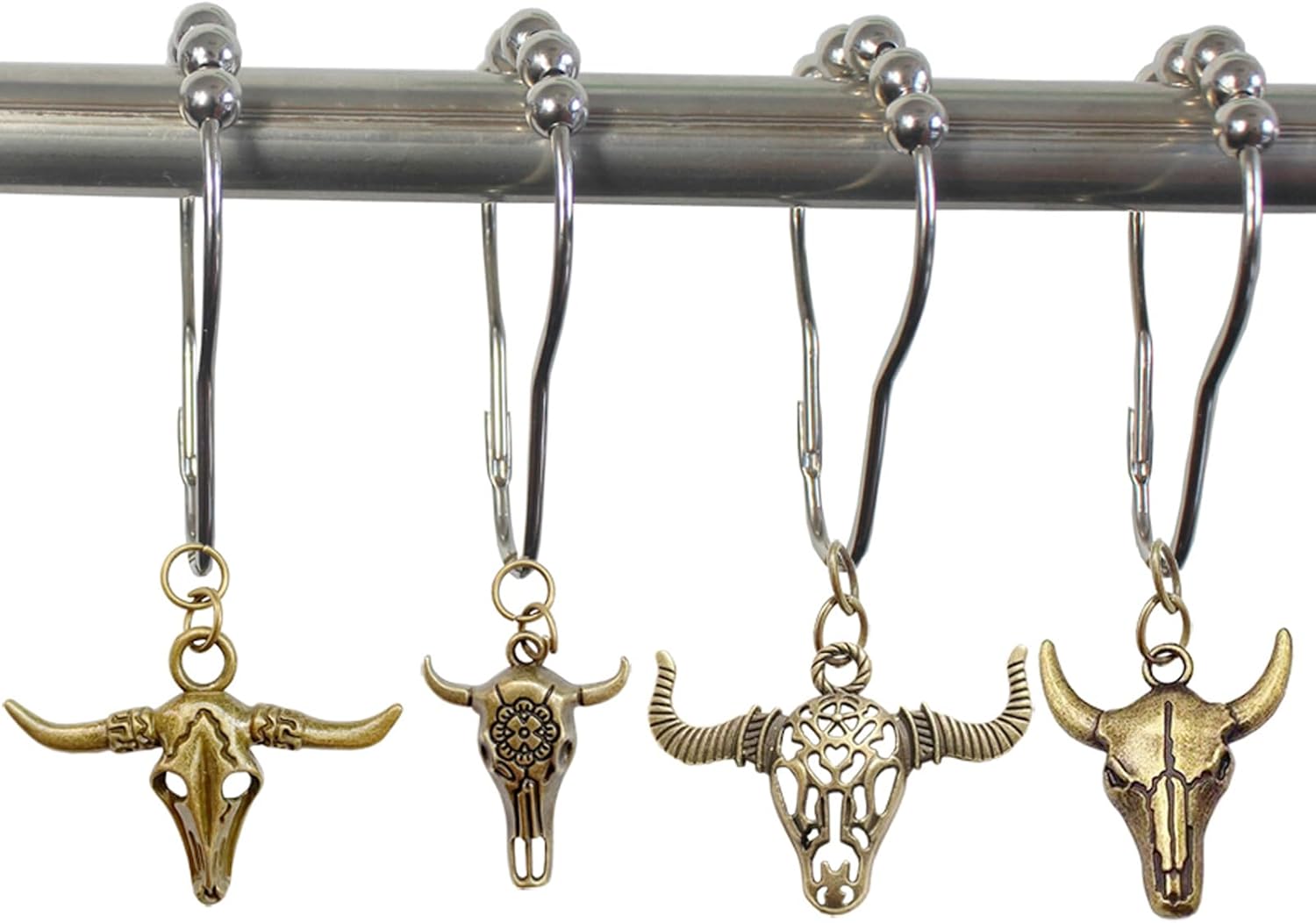 Daxingbu Highland Cow Shower Curtain Hooks Set