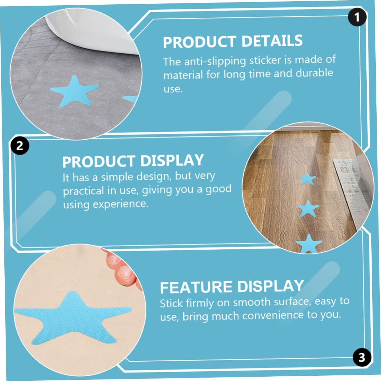 Safe bathtub stickers star shape
