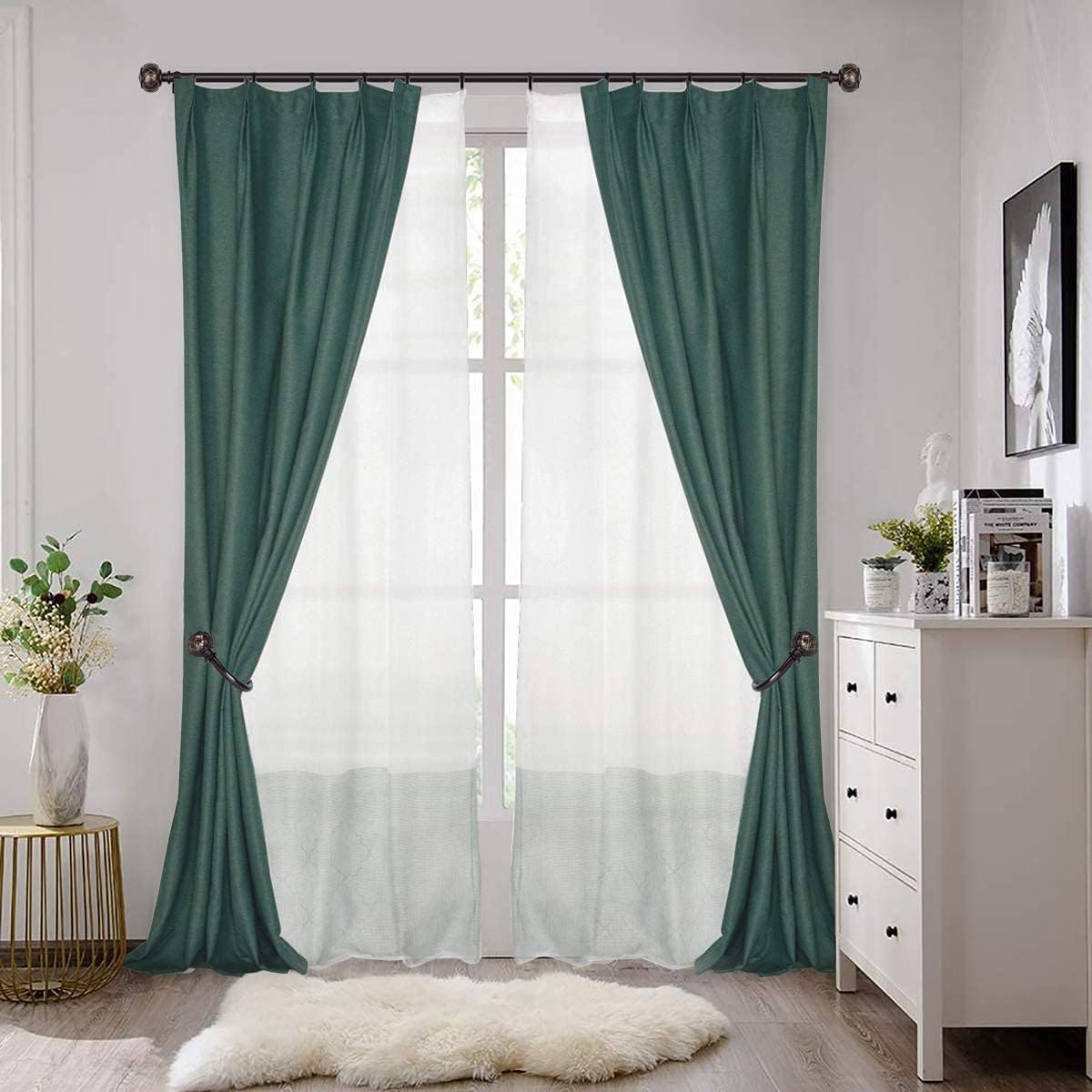 Elegant and Durable Black Bronze Curtain Holdbacks Set for Modern Windows