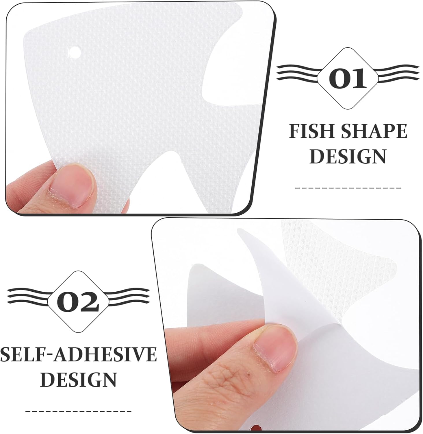 MAGICLULU Bathtub Anti Slip Stickers 12pcs Fish Shape Decals