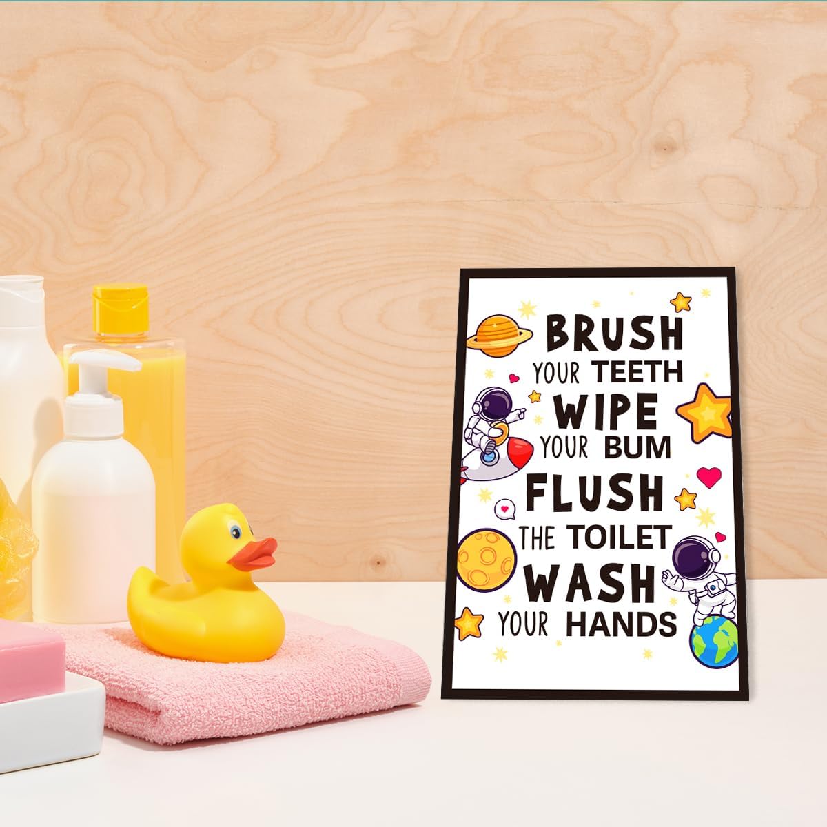 Kids Bathroom Funny Wall Art
