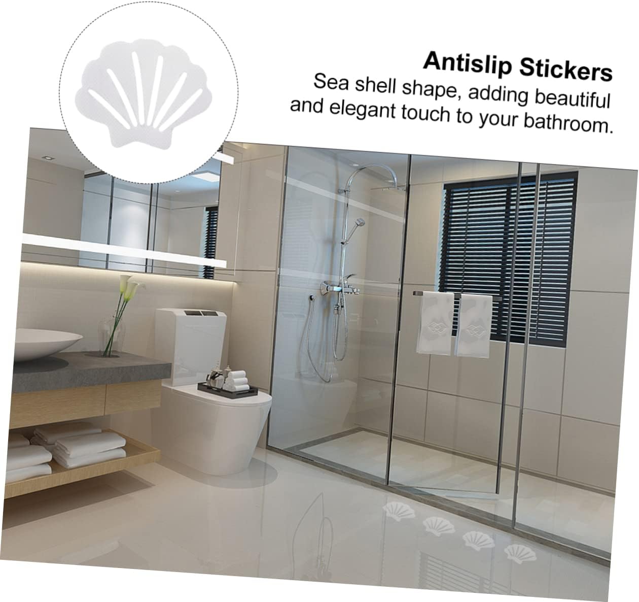 LIFKOME - 12pcs Anti-Slip Bath Stickers for Bathtubs Showers