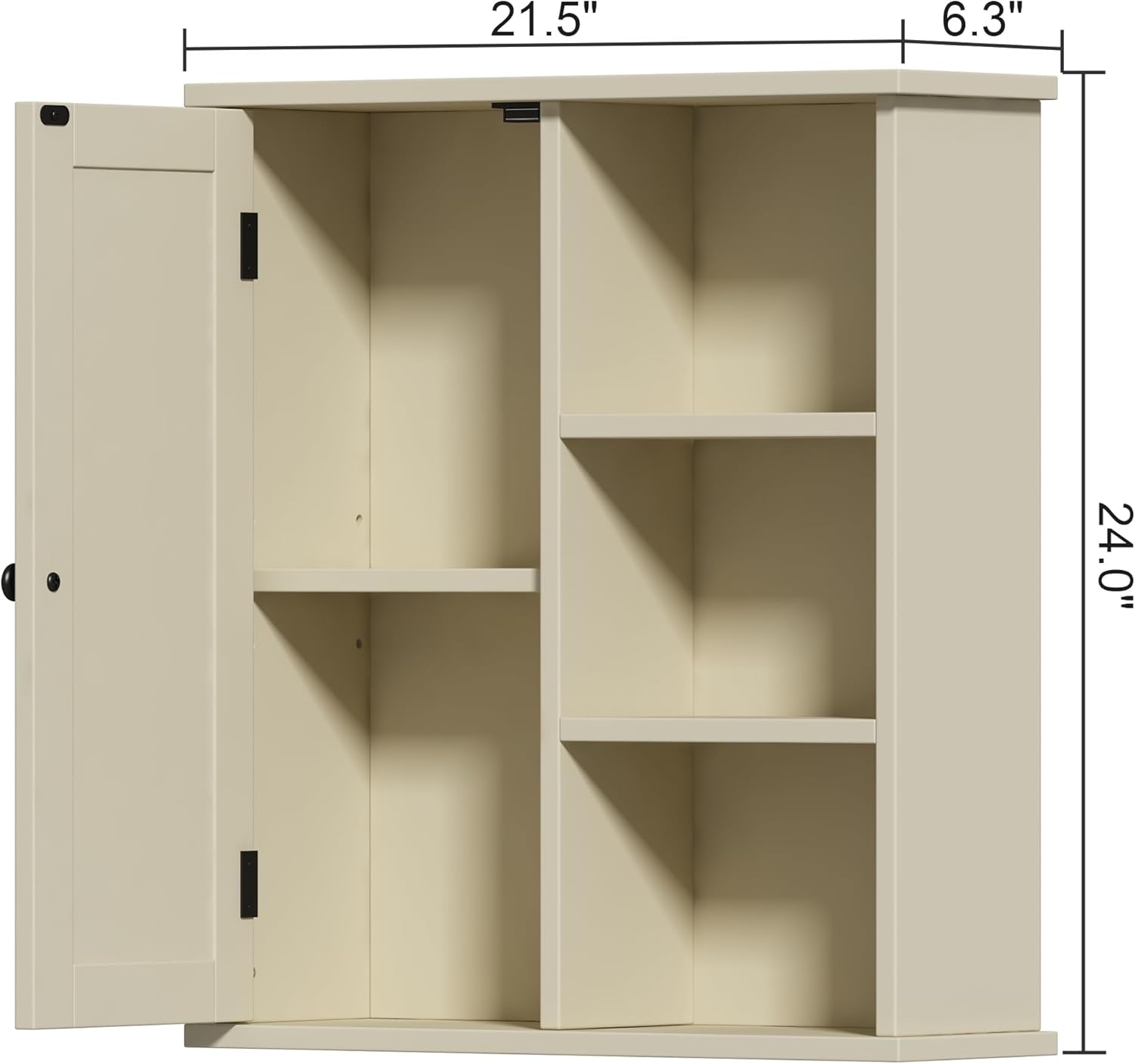 Treocho 3-Open-Shelf Medicine Cabinet