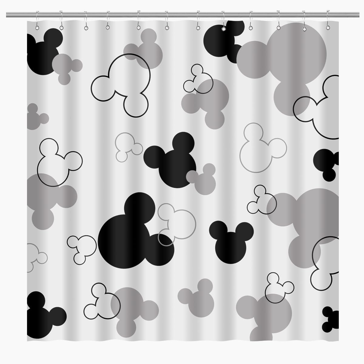 Pair of Mouse Head Shower Curtains