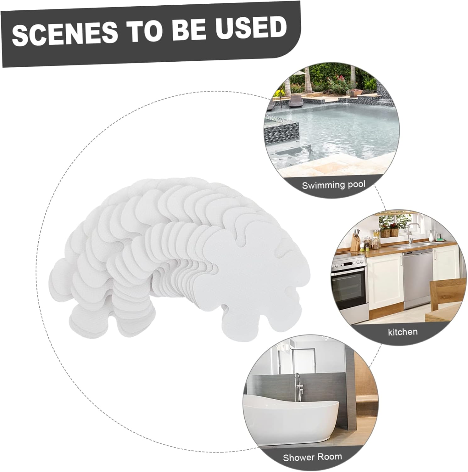 20 piece non-slip shower stickers