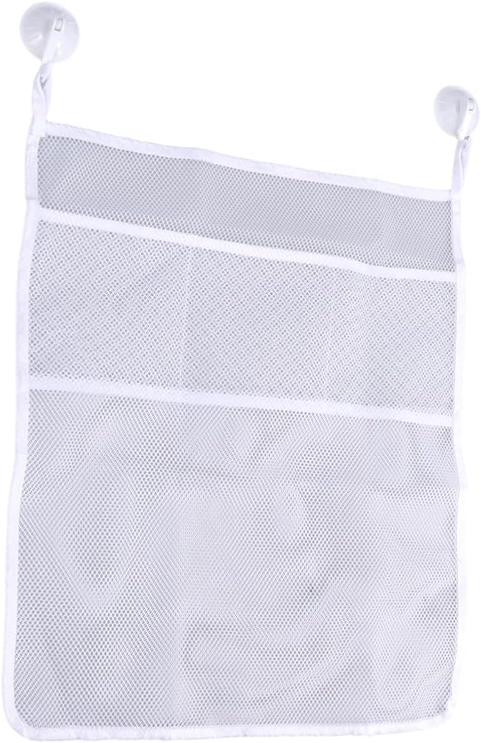 PRETYZOOM Bath Toy Organizer Suction Cup Mesh Storage Bag Tub Holder
