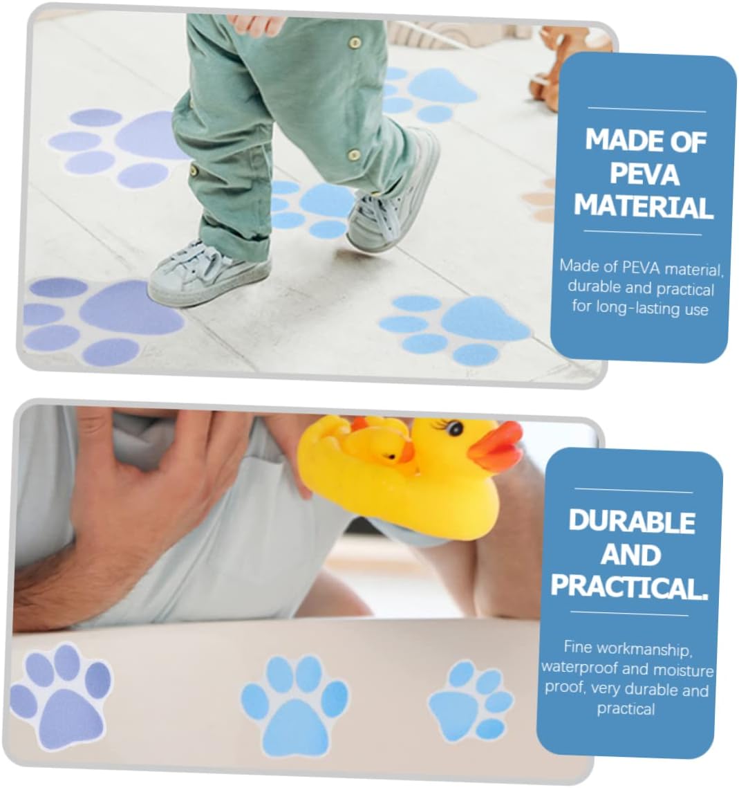 Ciieeo 10 Pack Non-Slip Bath Stickers Dog Paw Decor