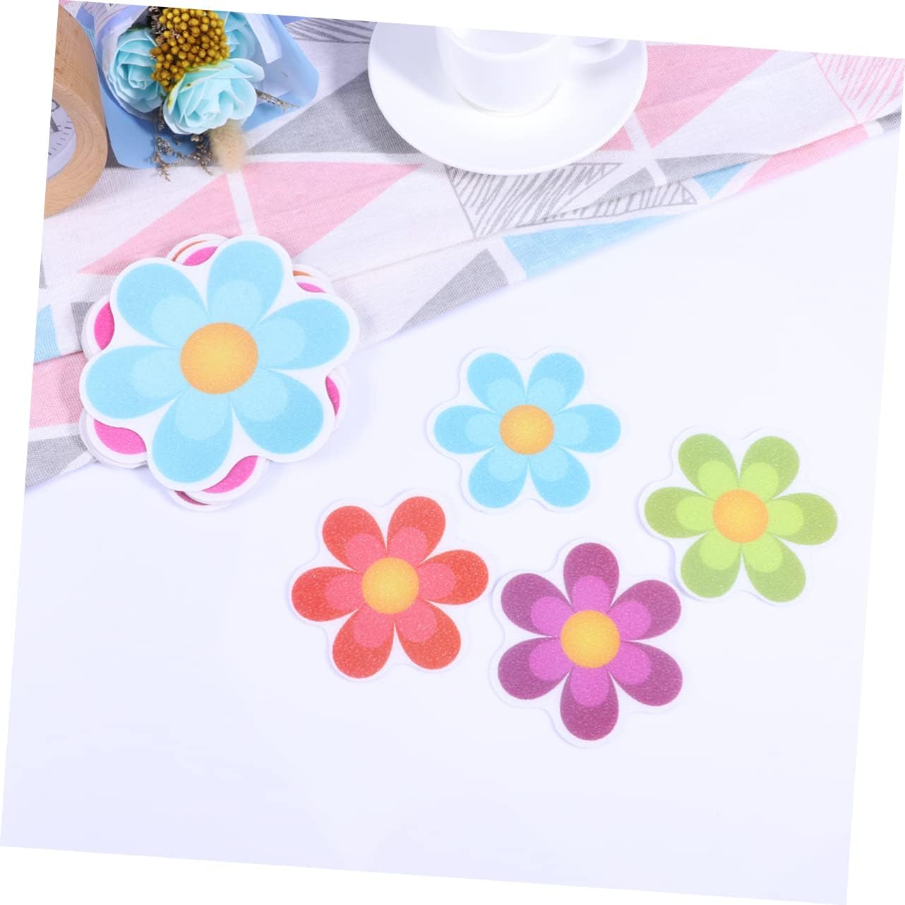Alipis Floral Non-Slip Self-Adhesive Stickers for Bathrooms