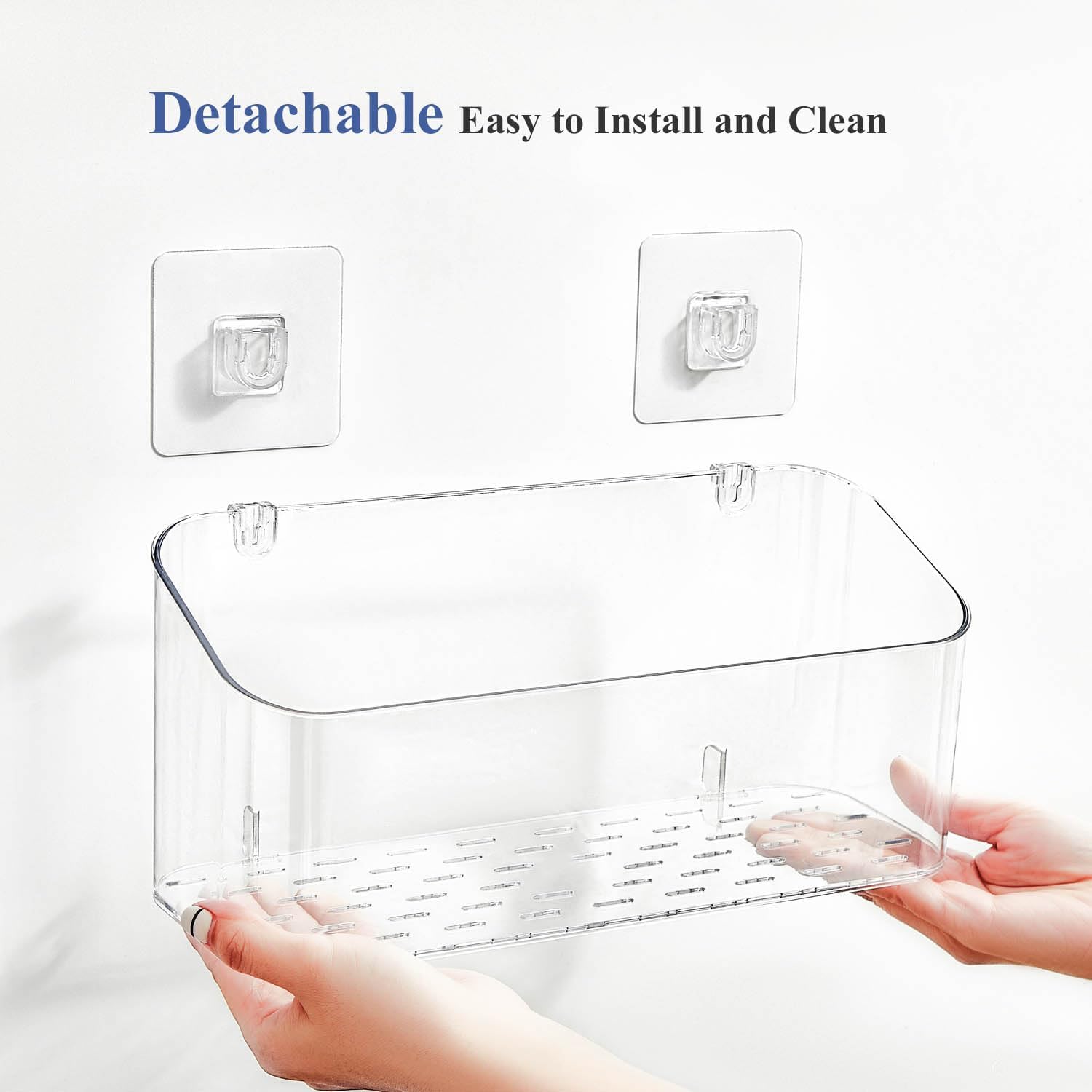4-Piece Transparent Adhesive for shower caddy replacement