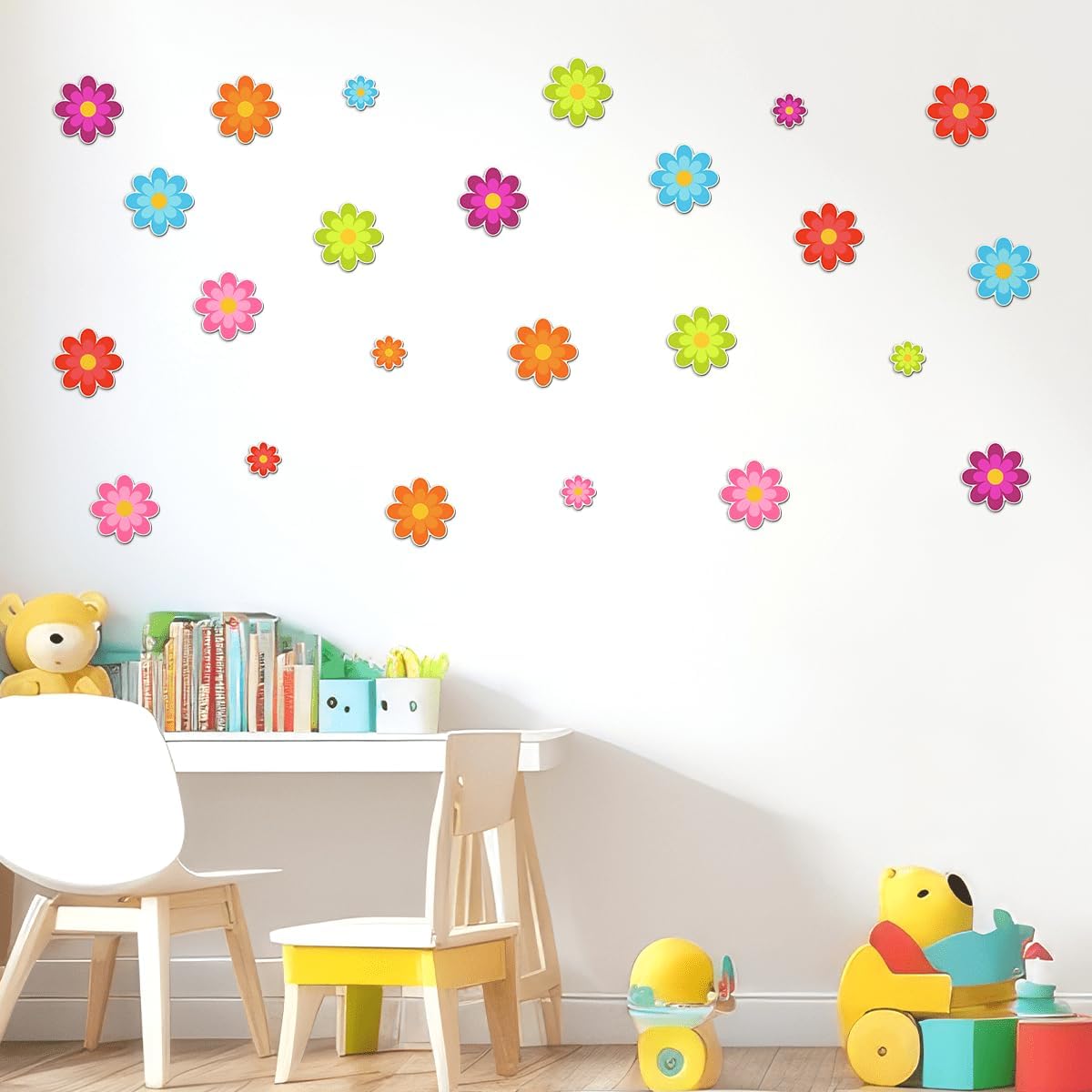 24 Pcs Funny Floral Non-Slip Bathtub Stickers
