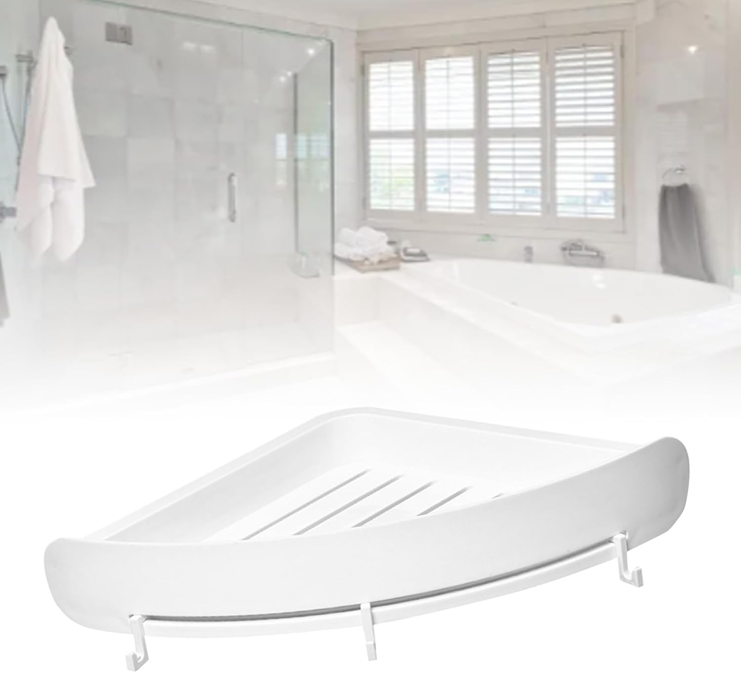 NOENNULL Premium Sturdy Corner Wall Shower Shelf for Bathroom
