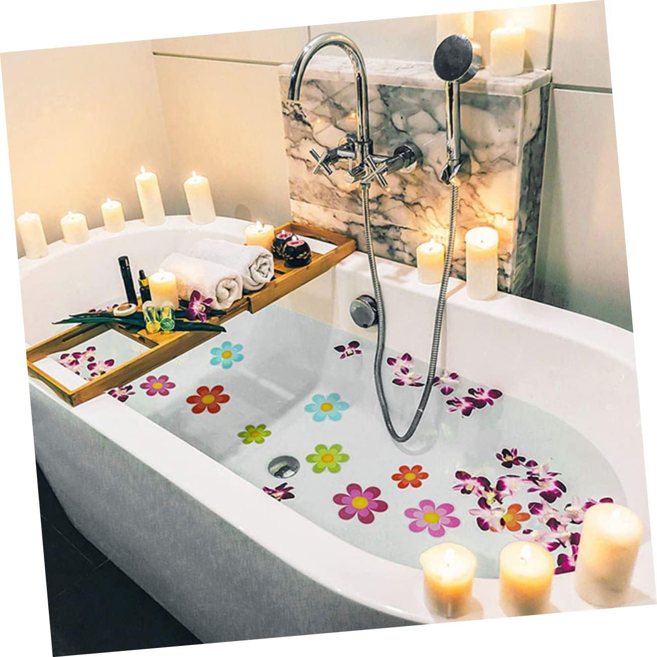 Wakauto 1Set Sunflower Non Skid Bathtub Stickers