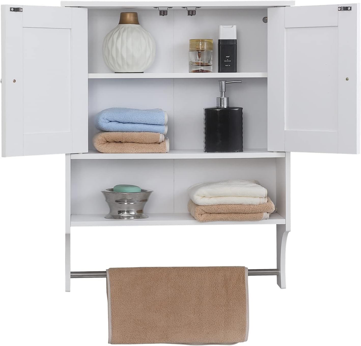 Space-Saving Wall-Mounted Medicine Cabinet - White