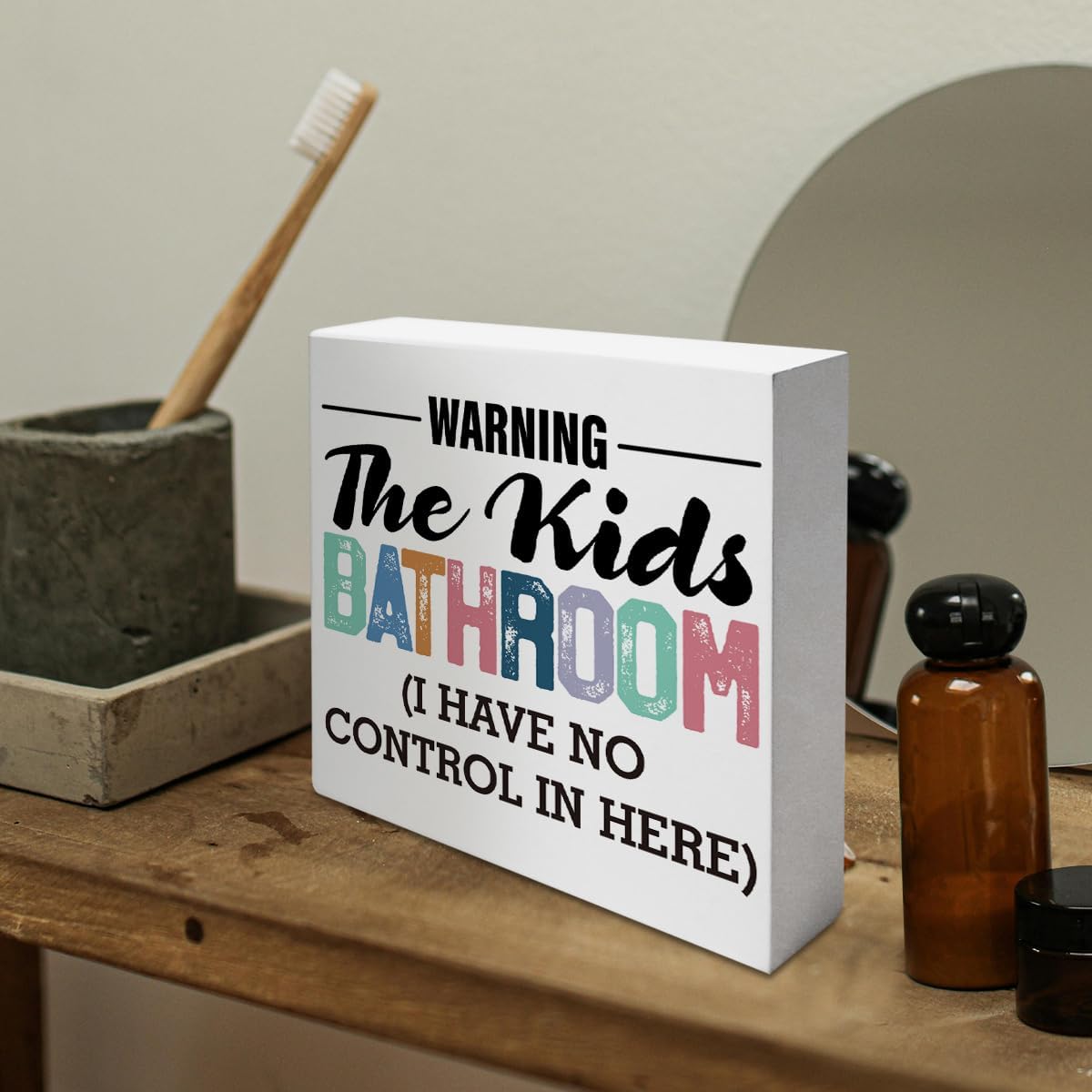 Perfect Kids Bathroom Sign Decor for Boys Girls