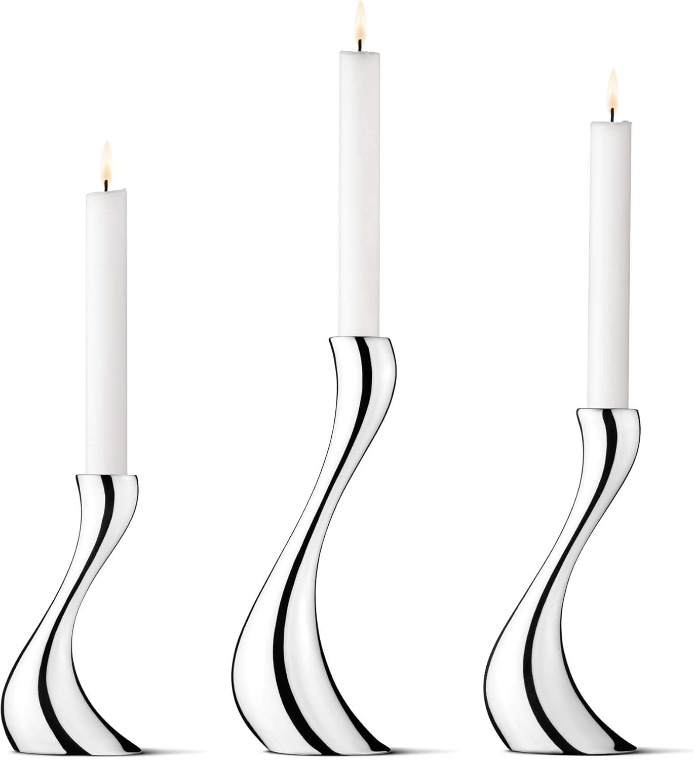 Georg Jensen Cobra Candle Holder Set