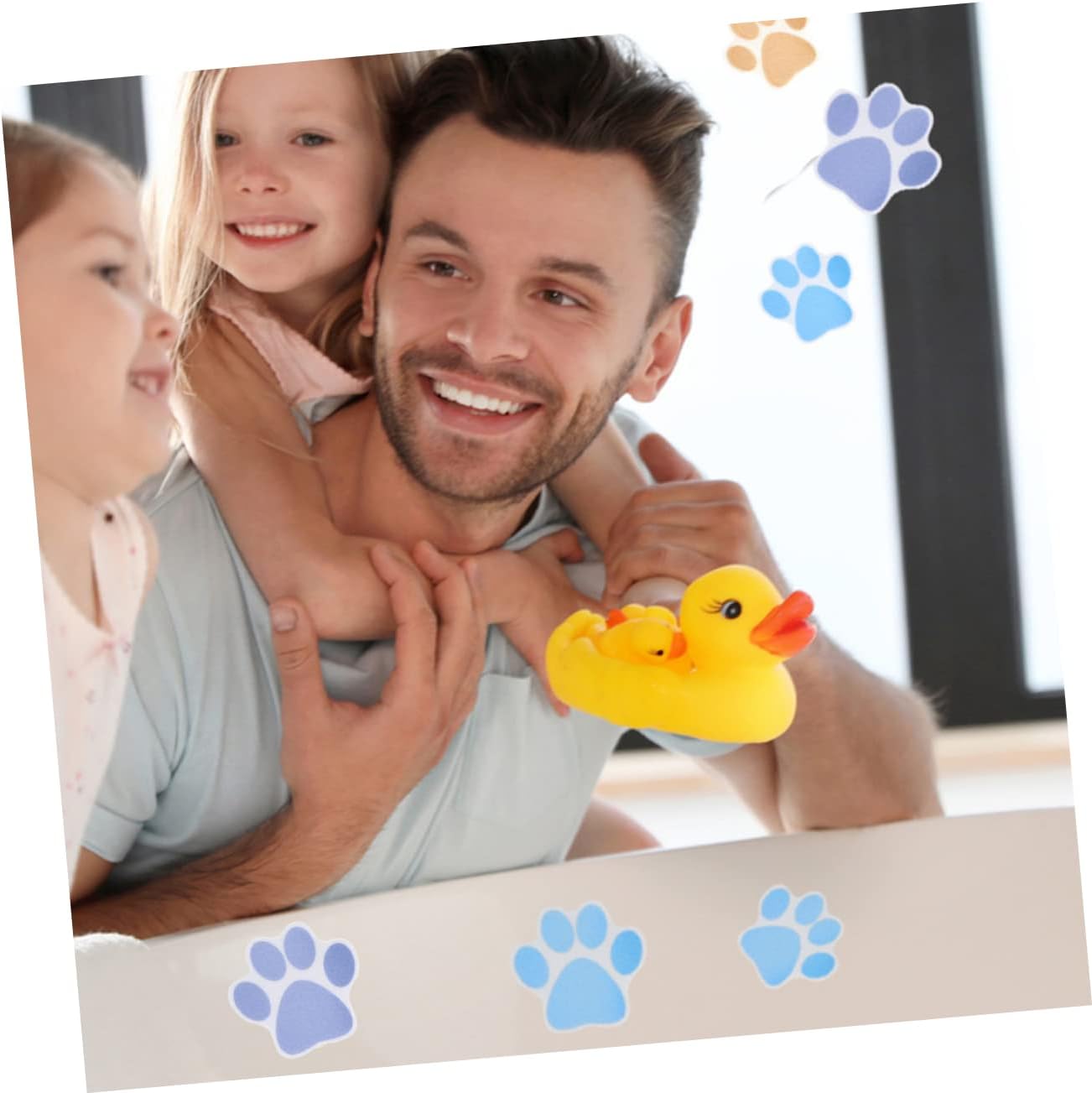 Shower Paws Non-Slip Bath Stickers 10pcs Waterproof Decals