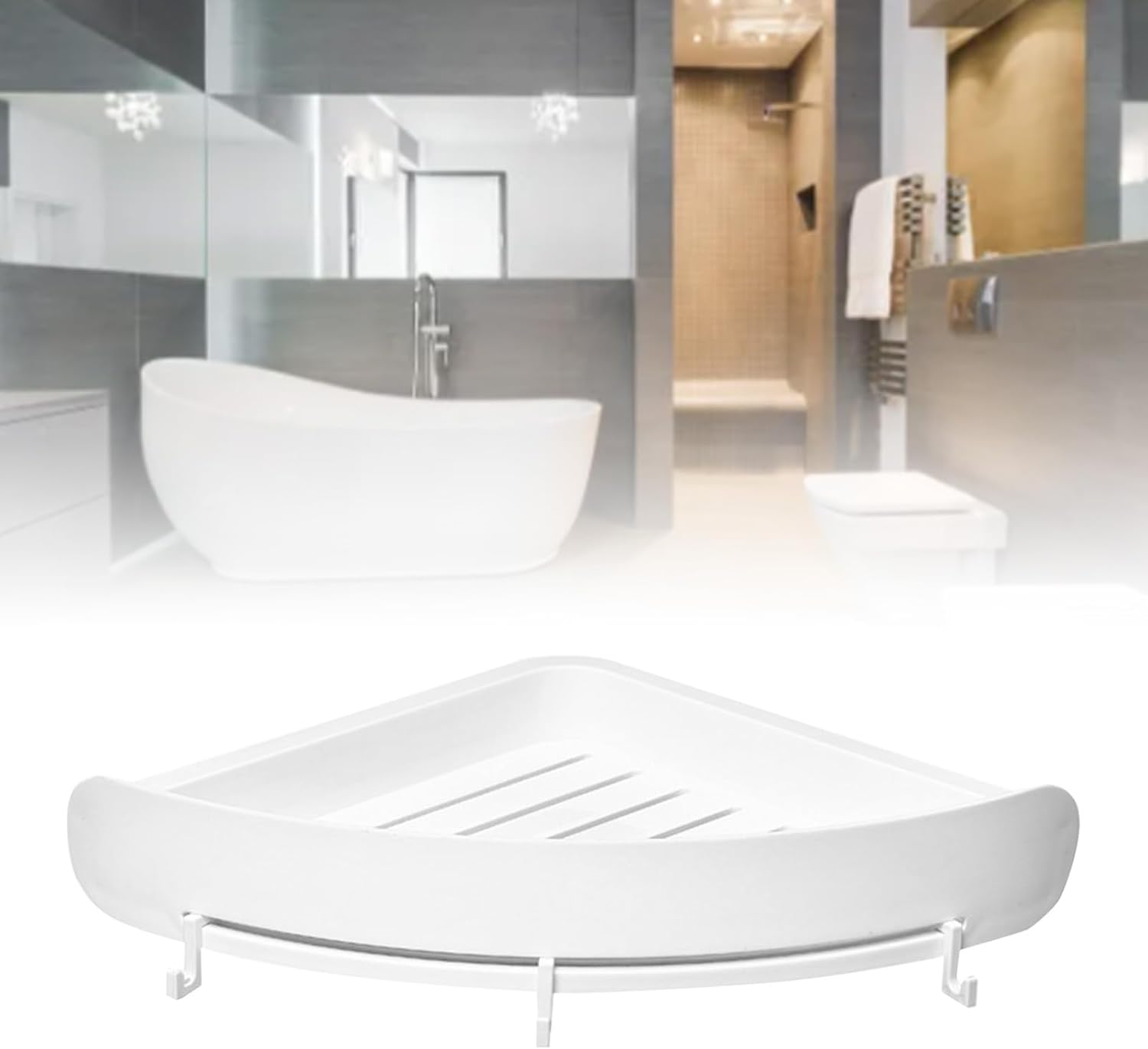 NOENNULL Premium Sturdy Corner Wall Shower Shelf for Bathroom