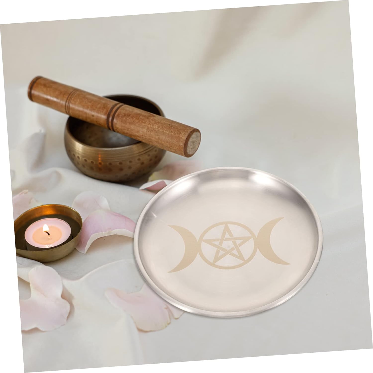 Pentagram Altar Candle Plate