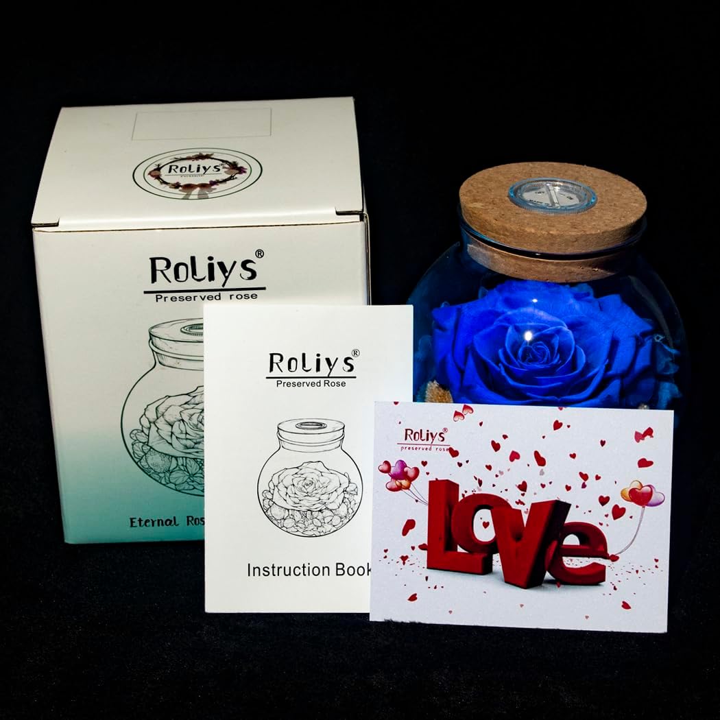 Preserved Real Roses with LED Mood Light