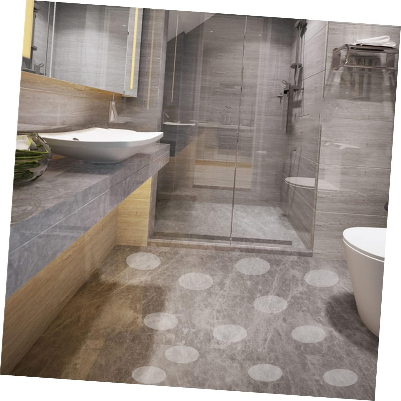LIFKOME 20Pcs Non-Slip Bathtub Stickers Self Adhesive Round Flower Bath Appliques