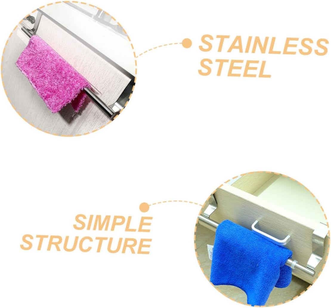 Stainless Steel Space-Saving Towel Rack for Bathroom Kitchen