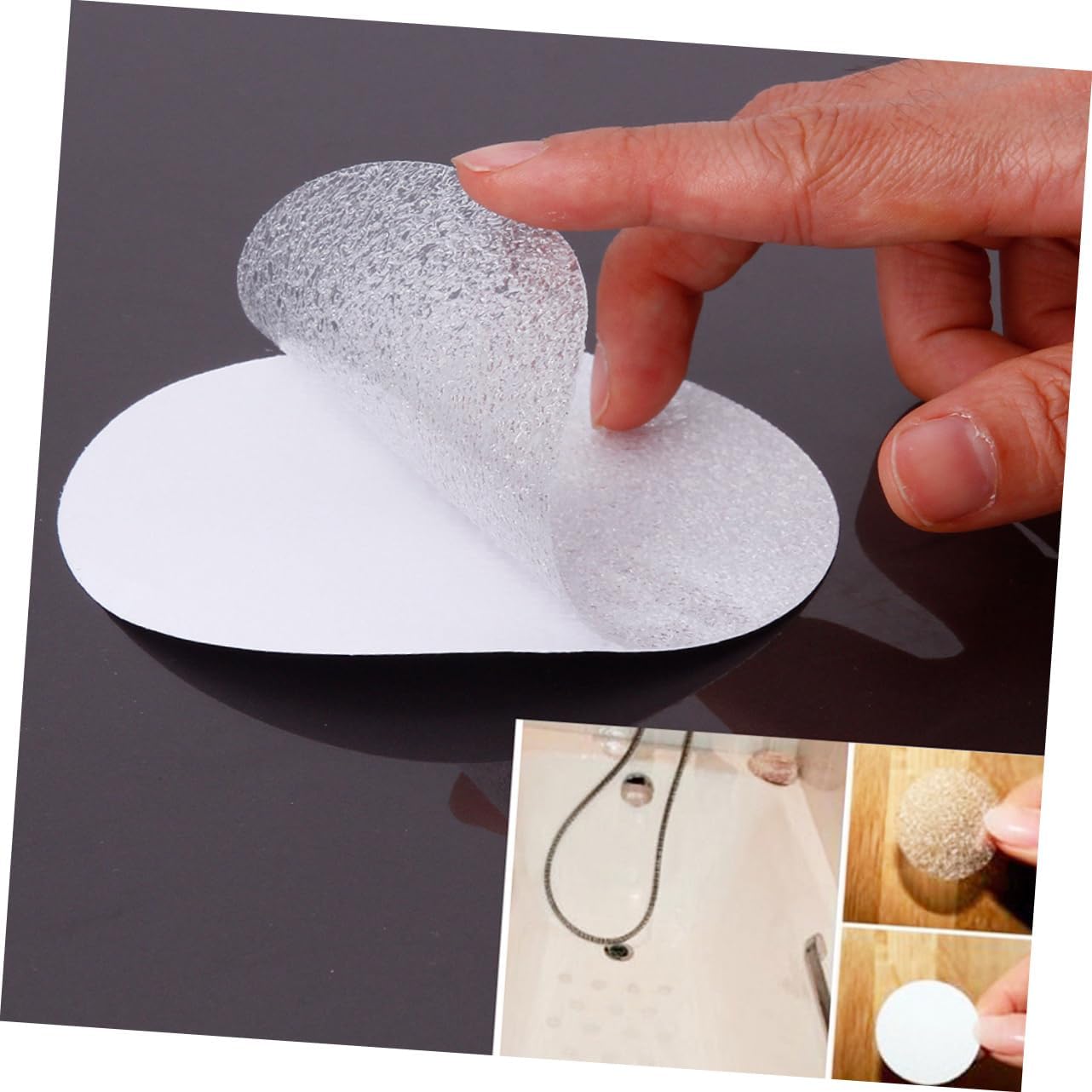 LIFKOME 20Pcs Non-Slip Bathtub Stickers Self Adhesive Round Flower Bath Appliques