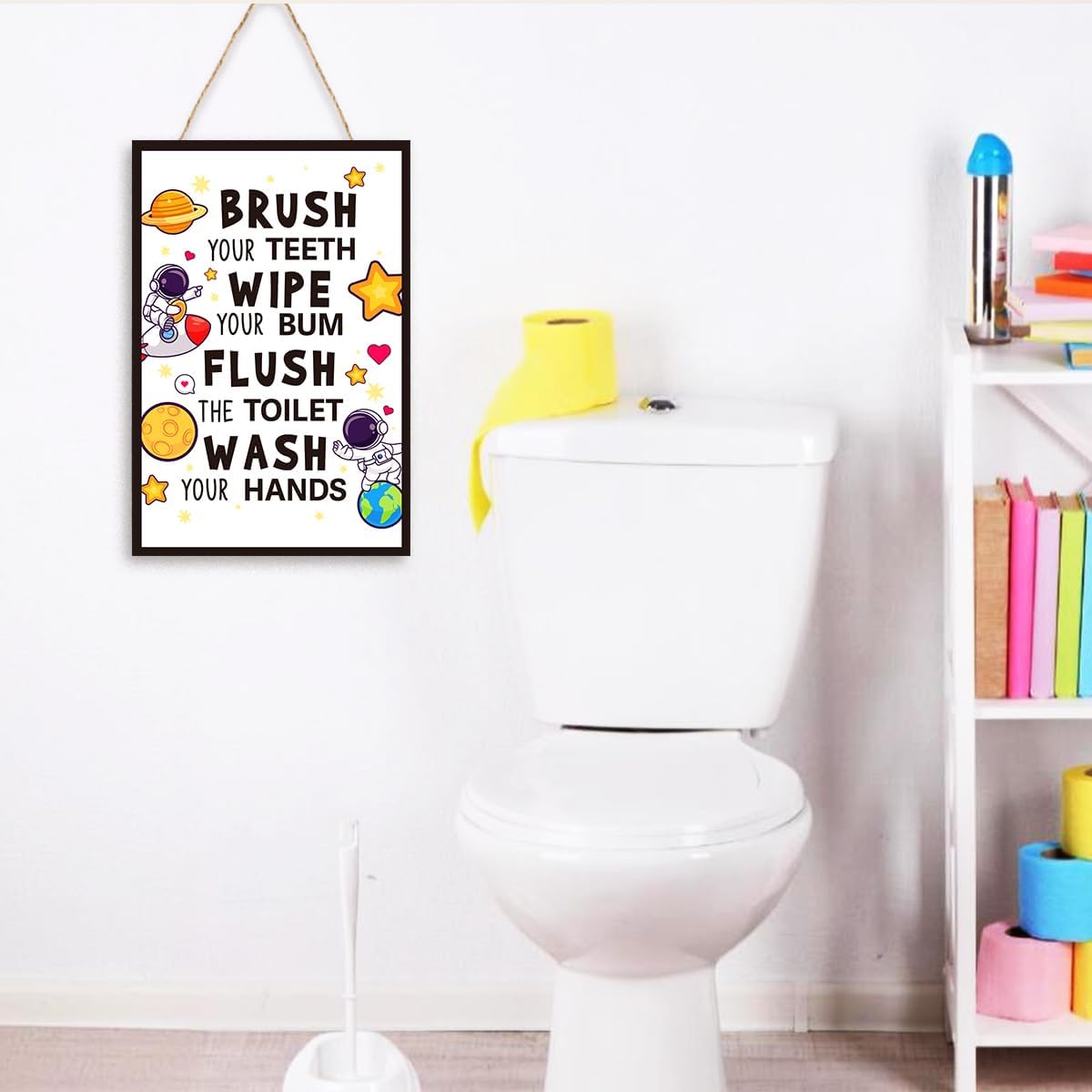 Kids Bathroom Funny Wall Art