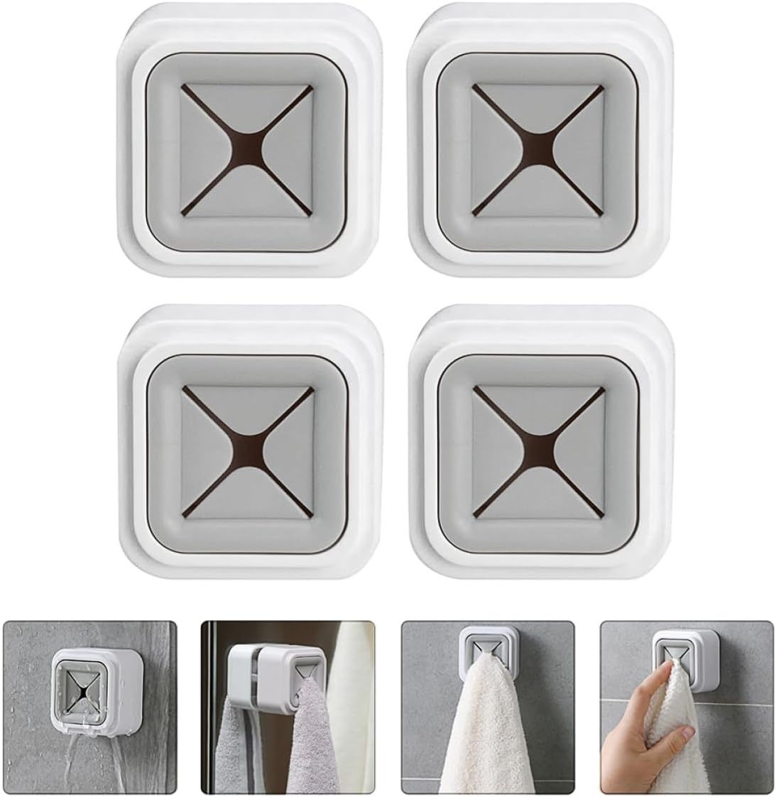 PRETYZOOM 4Pcs Wall Towel Holder