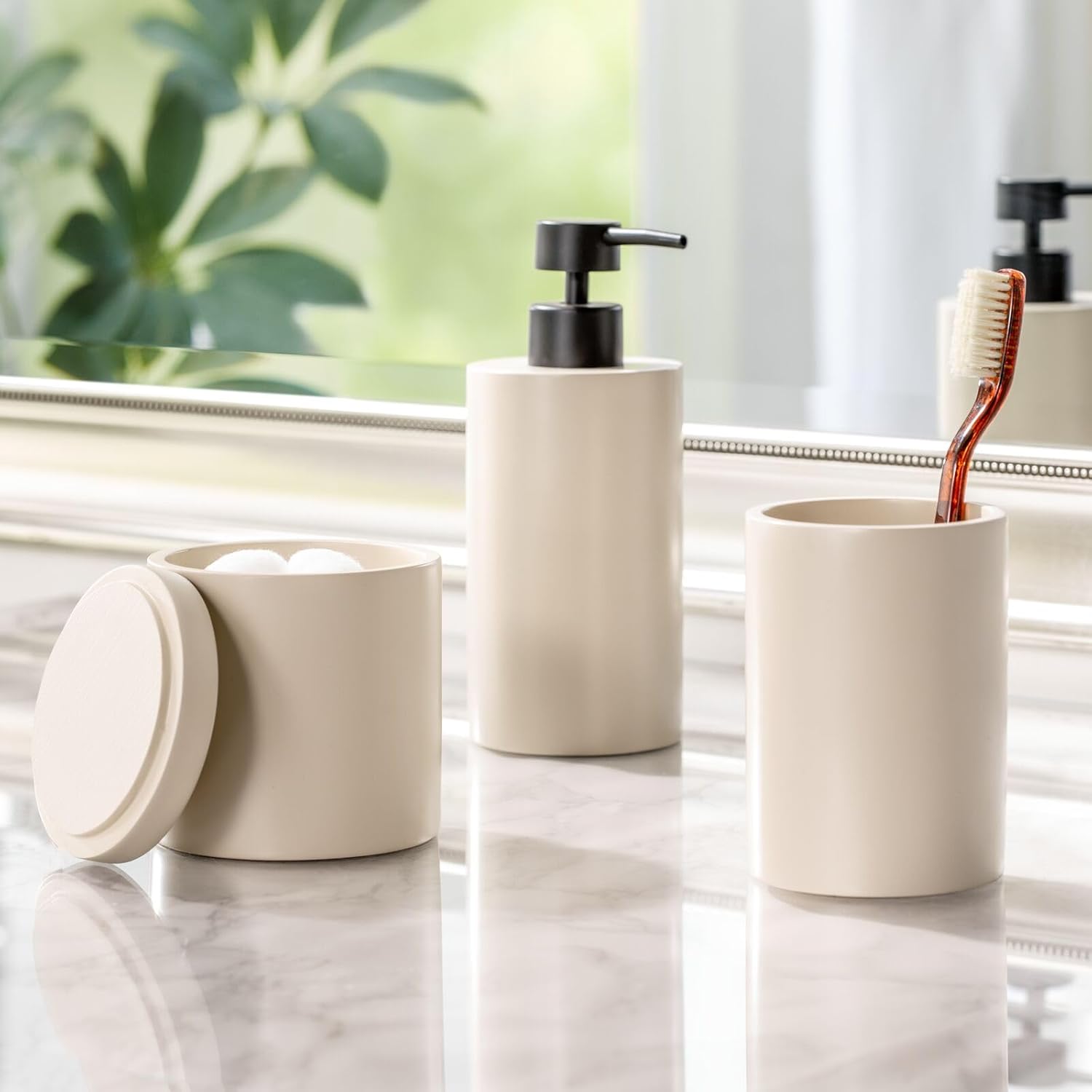 3-Piece Bathroom Vanity Accessory Set for Modern Aesthetics and Functionality