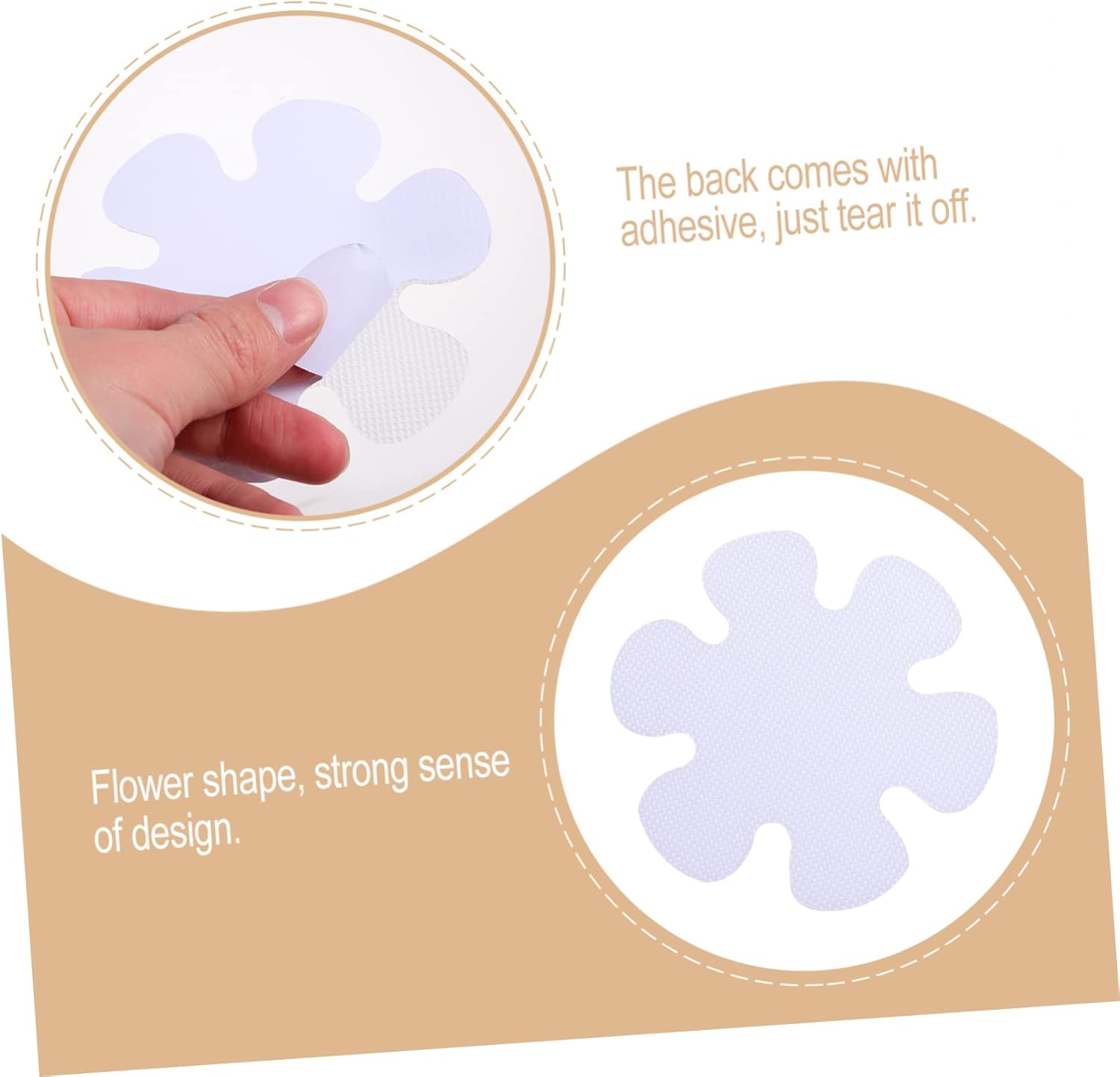 Flower Bathtub Sticker Set 20pcs Anti Skid Stickers for Bathroom