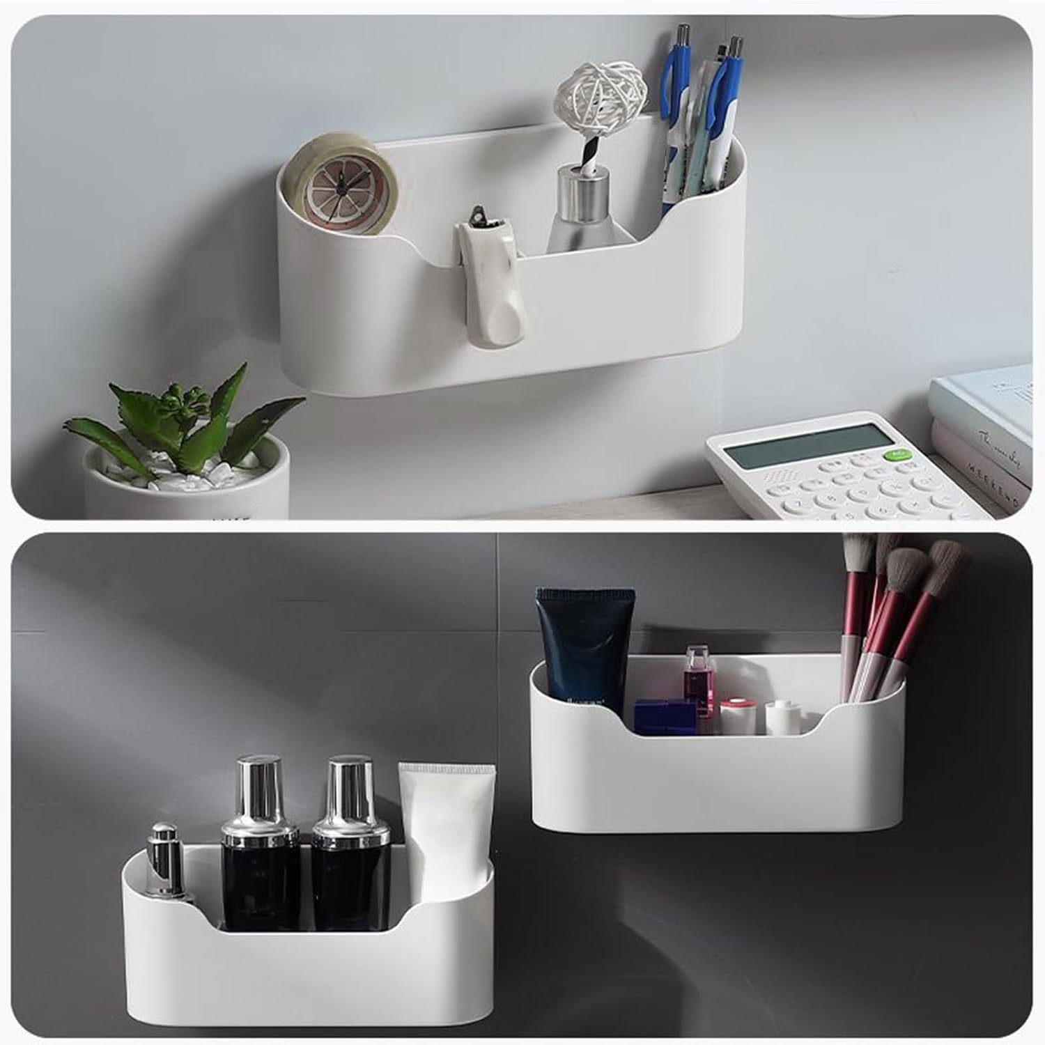 Bathroom Organizer Wall-Mounted Storage Box Multifunctional Shower Organiser