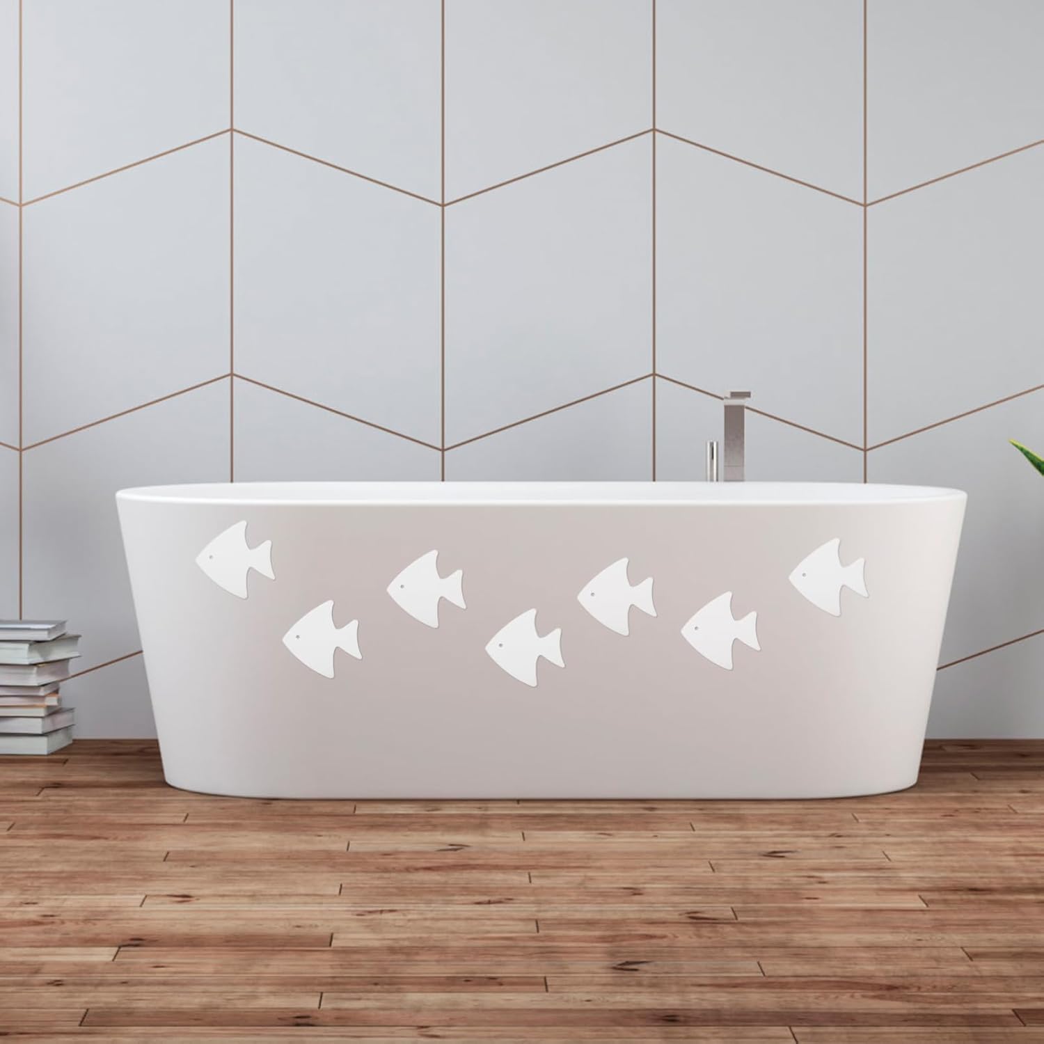 MAGICLULU Bathtub Anti Slip Stickers 12pcs Fish Shape Decals