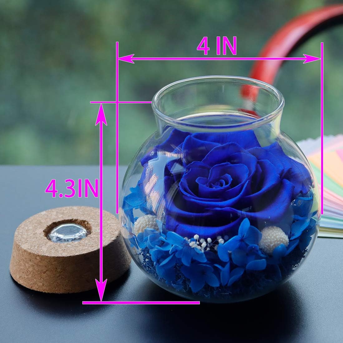 Preserved Real Roses with LED Mood Light