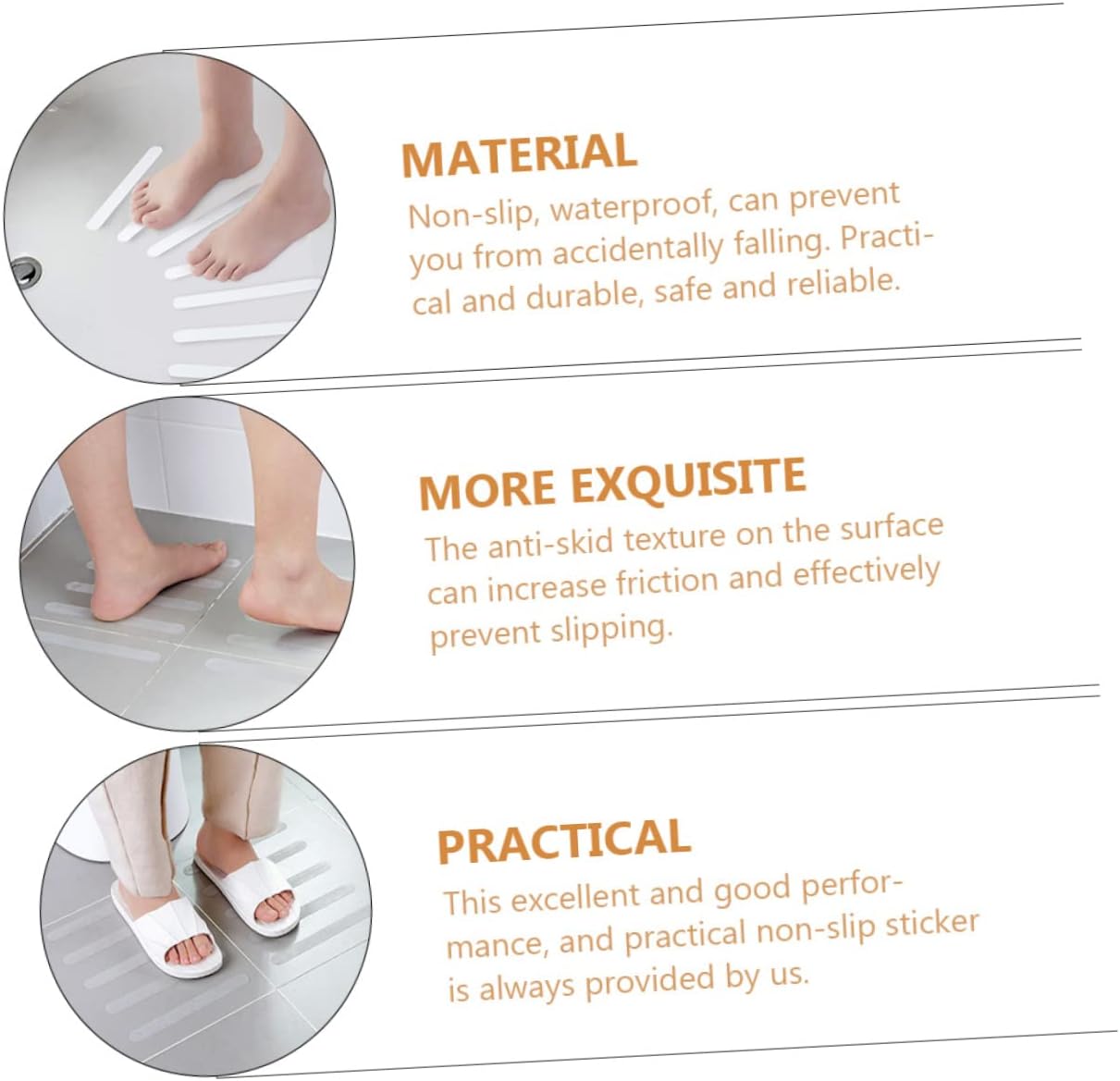 Non-Slip bathtub safety stickers