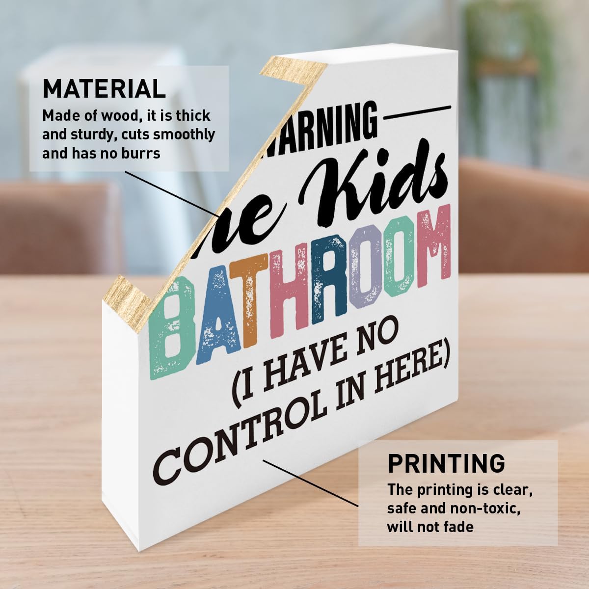 Perfect Kids Bathroom Sign Decor for Boys Girls
