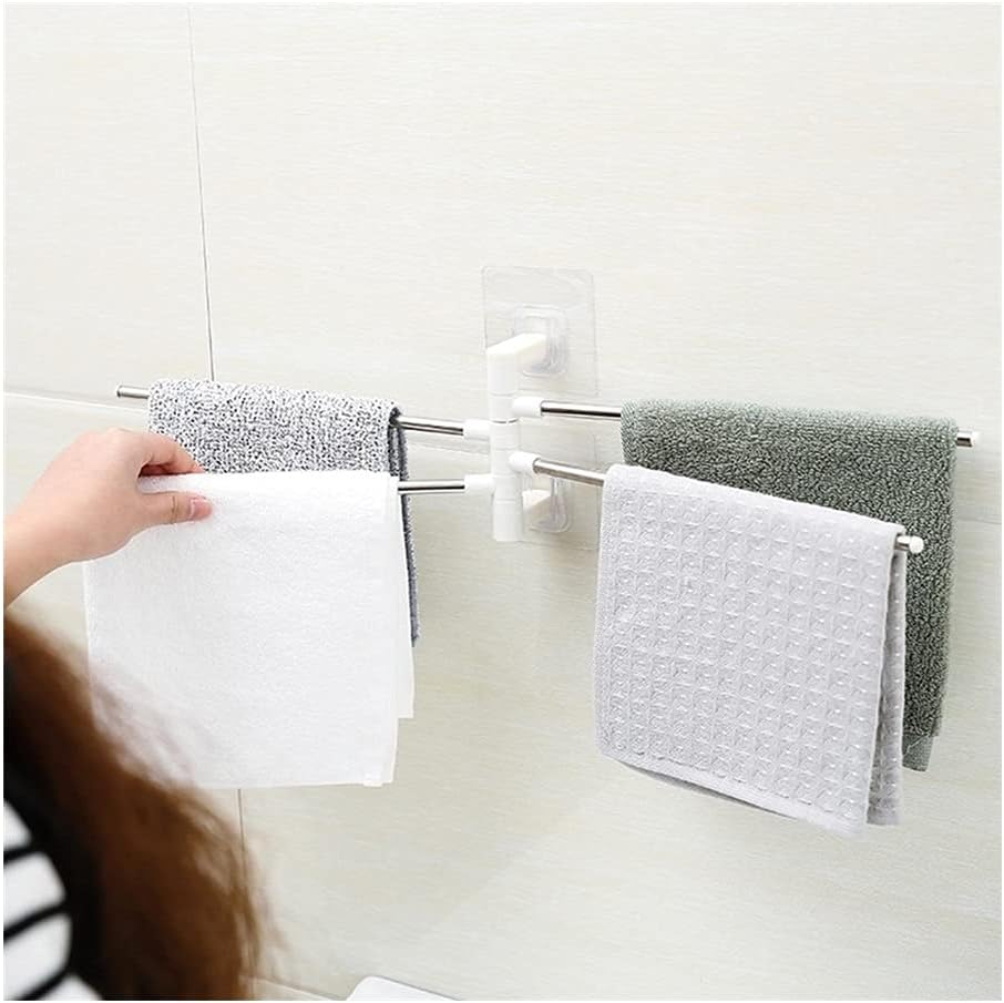 Towel Rail Rack Swivel Towel Holder for Bathroom Kitchen