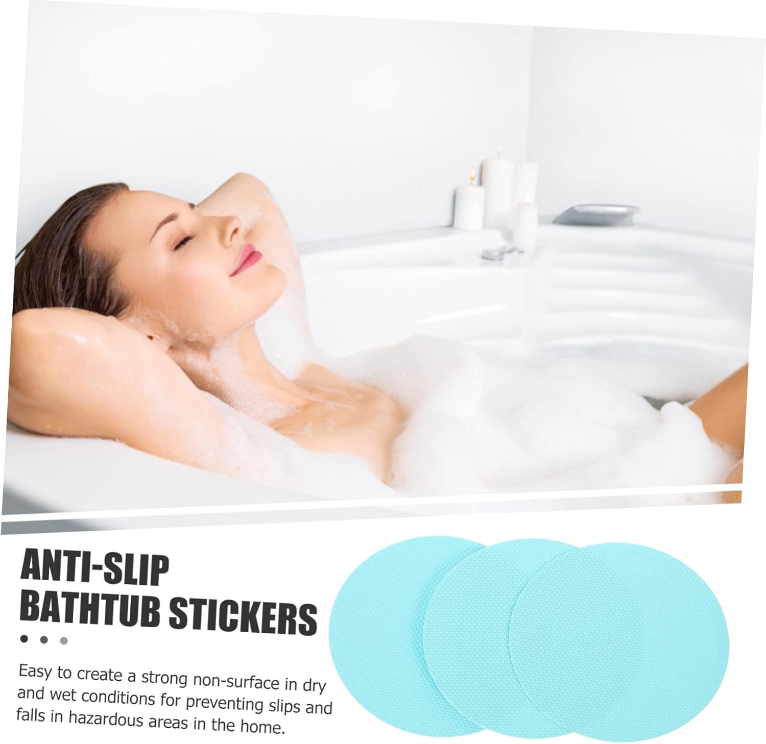 VOSAREA Peva Bathroom Stickers 40pcs - Waterproof Non-Slip - Easy Peel