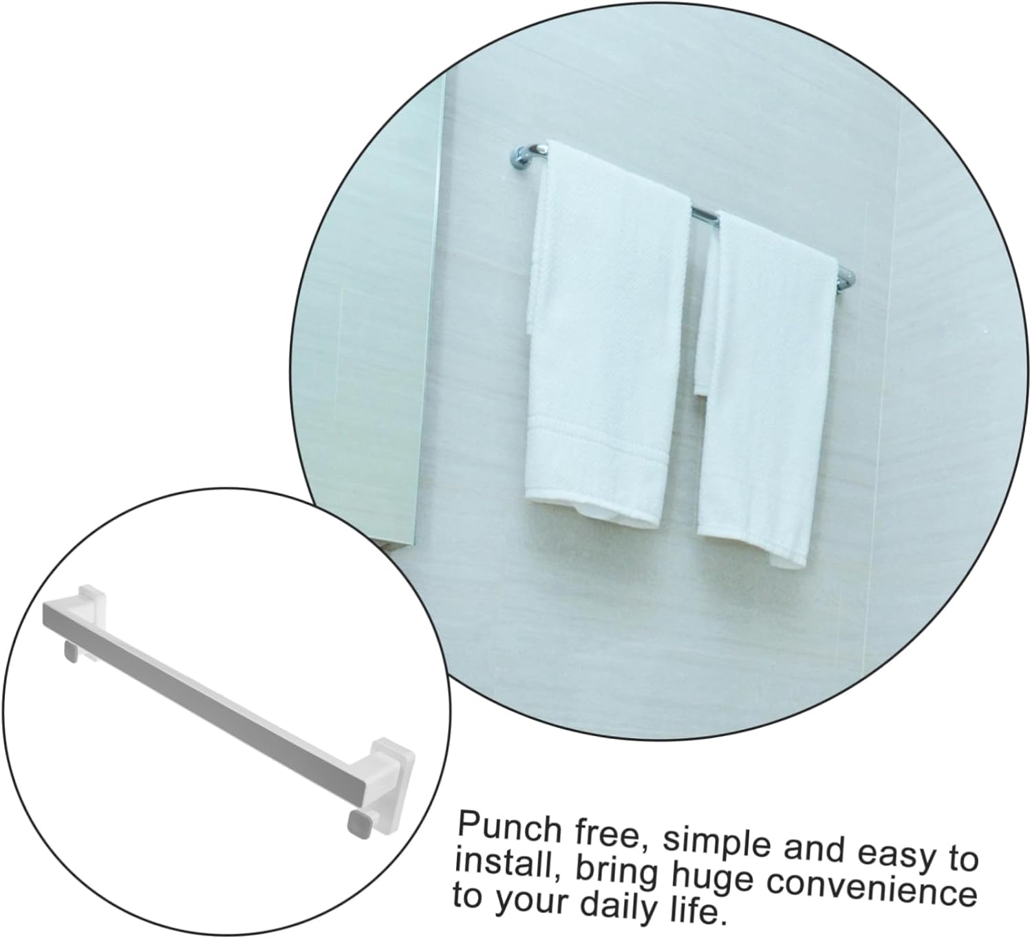 No Drilling Towel Rack for Bathroom Kitchen