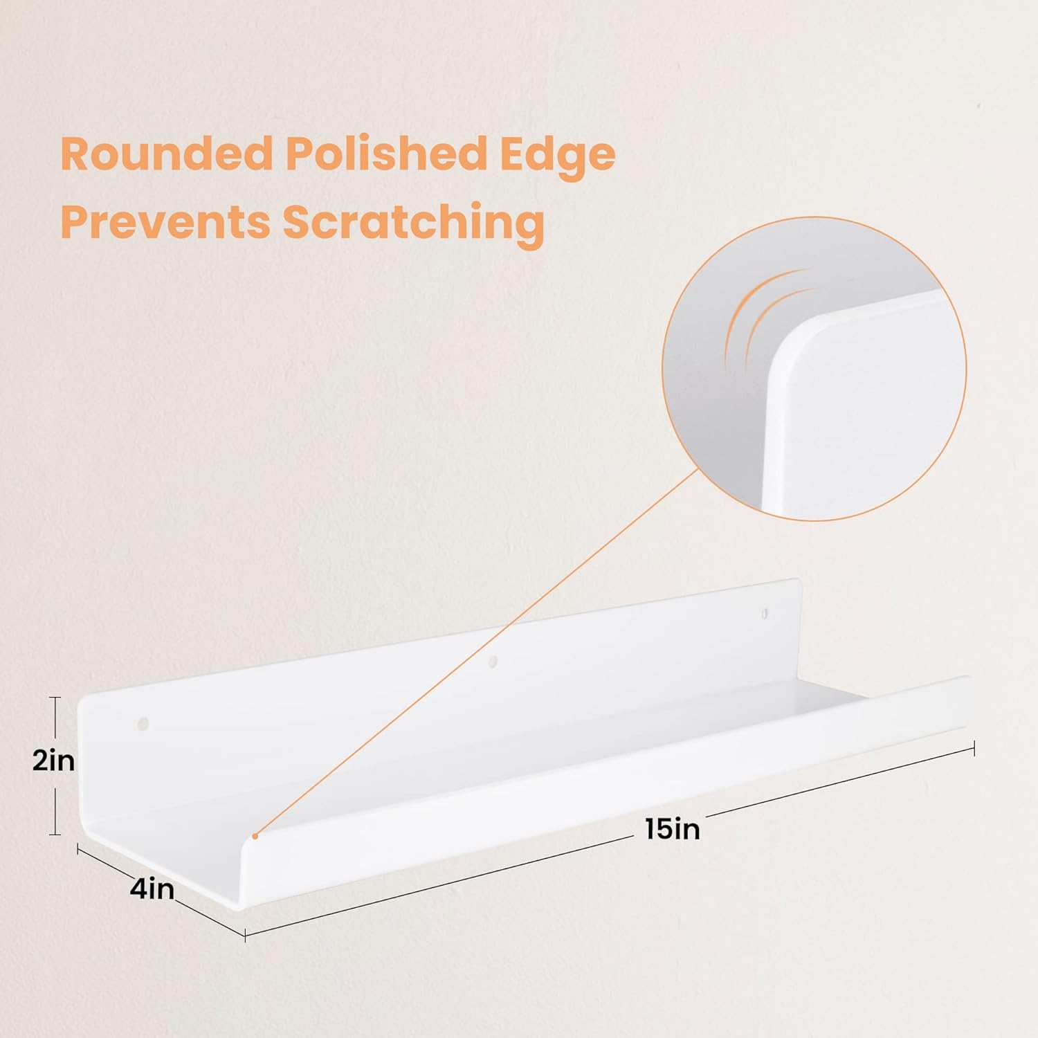 Upsimples 2 Pack Floating Acrylic Shelves for Wall Storage 1