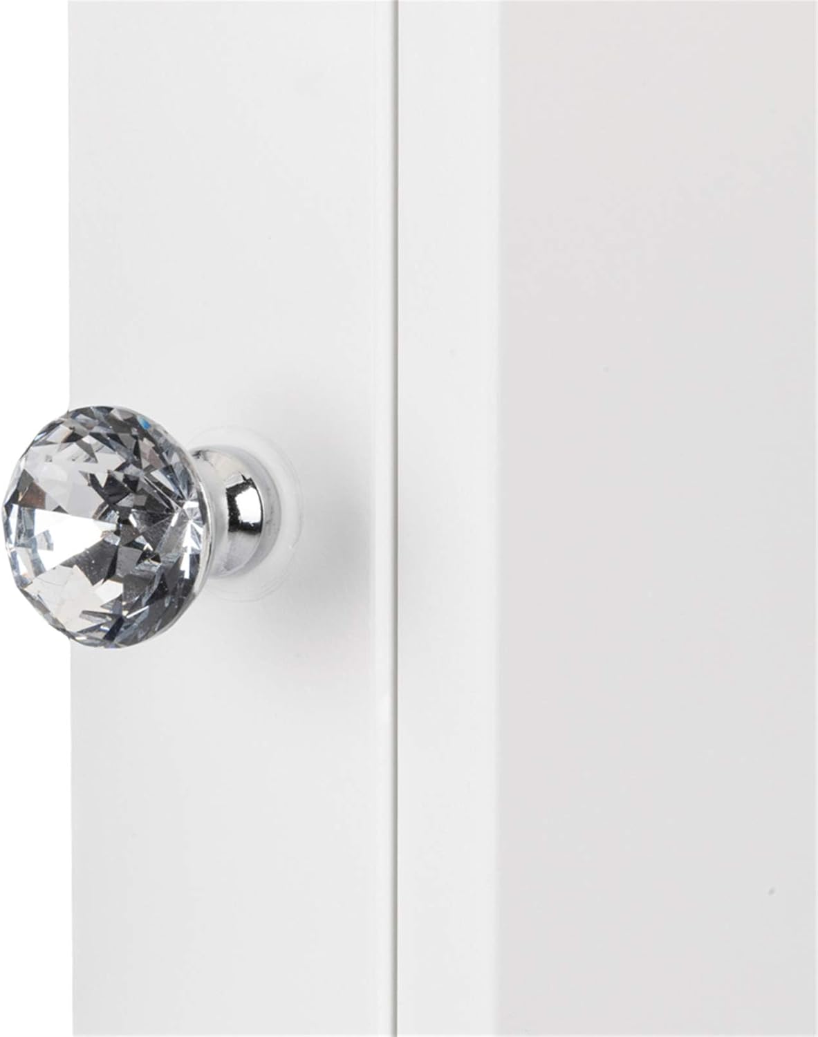 Mirror Wall Cabinet with Adjustable Shelves and Crystal Knob