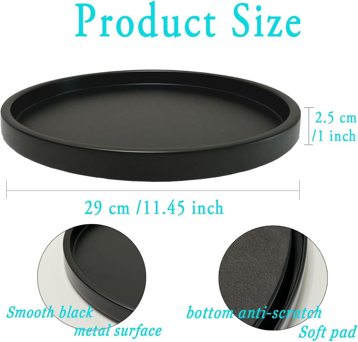 Elegant Black Candlestick Tray for Your Table