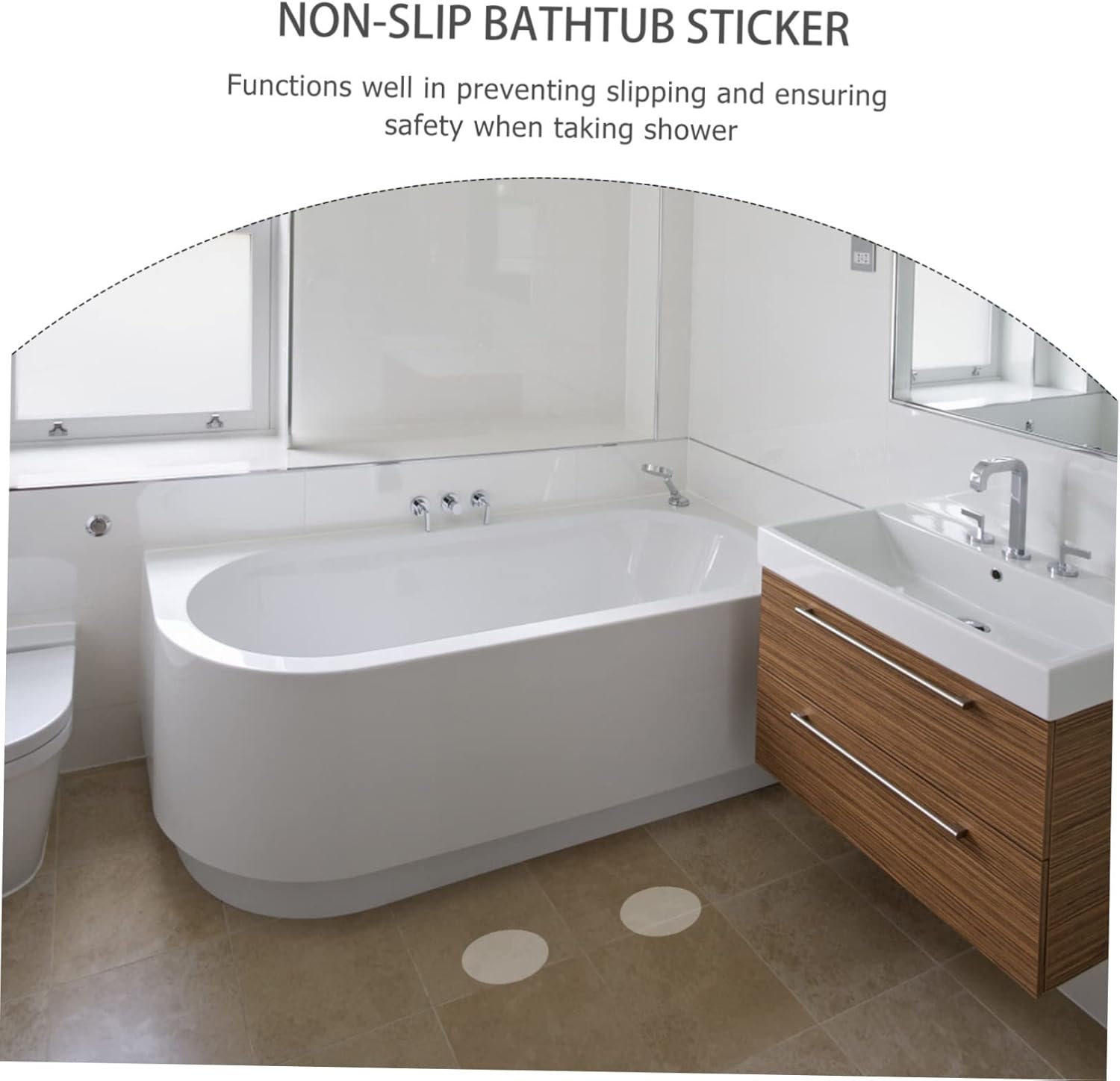 Non-Slip Bathroom Sticker Kit for Elderly Kids Adhesive Self-Healing Stickers