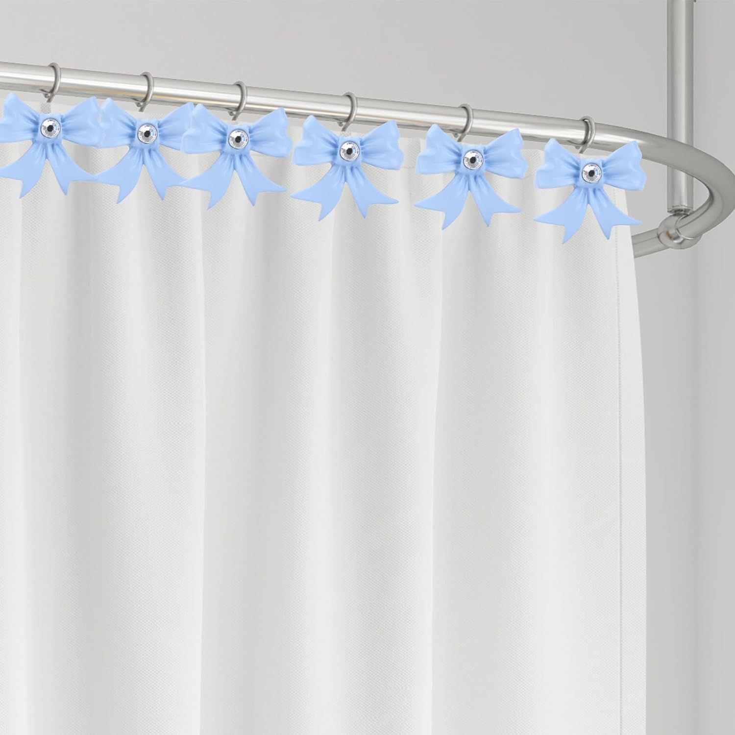 Cute Bow Knot Shower Curtain Hooks