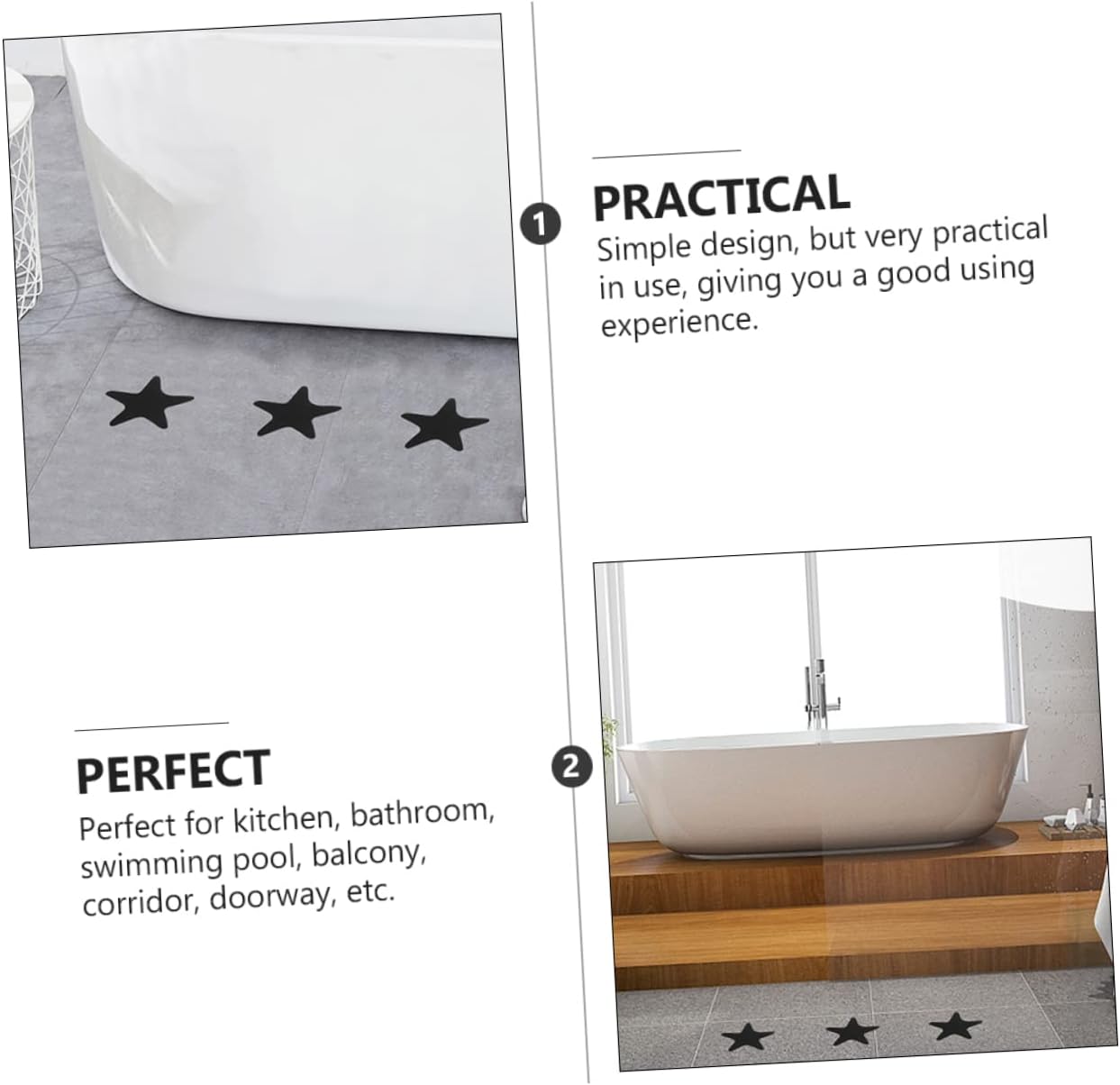 40-Piece Bath Non-Slip Tiles