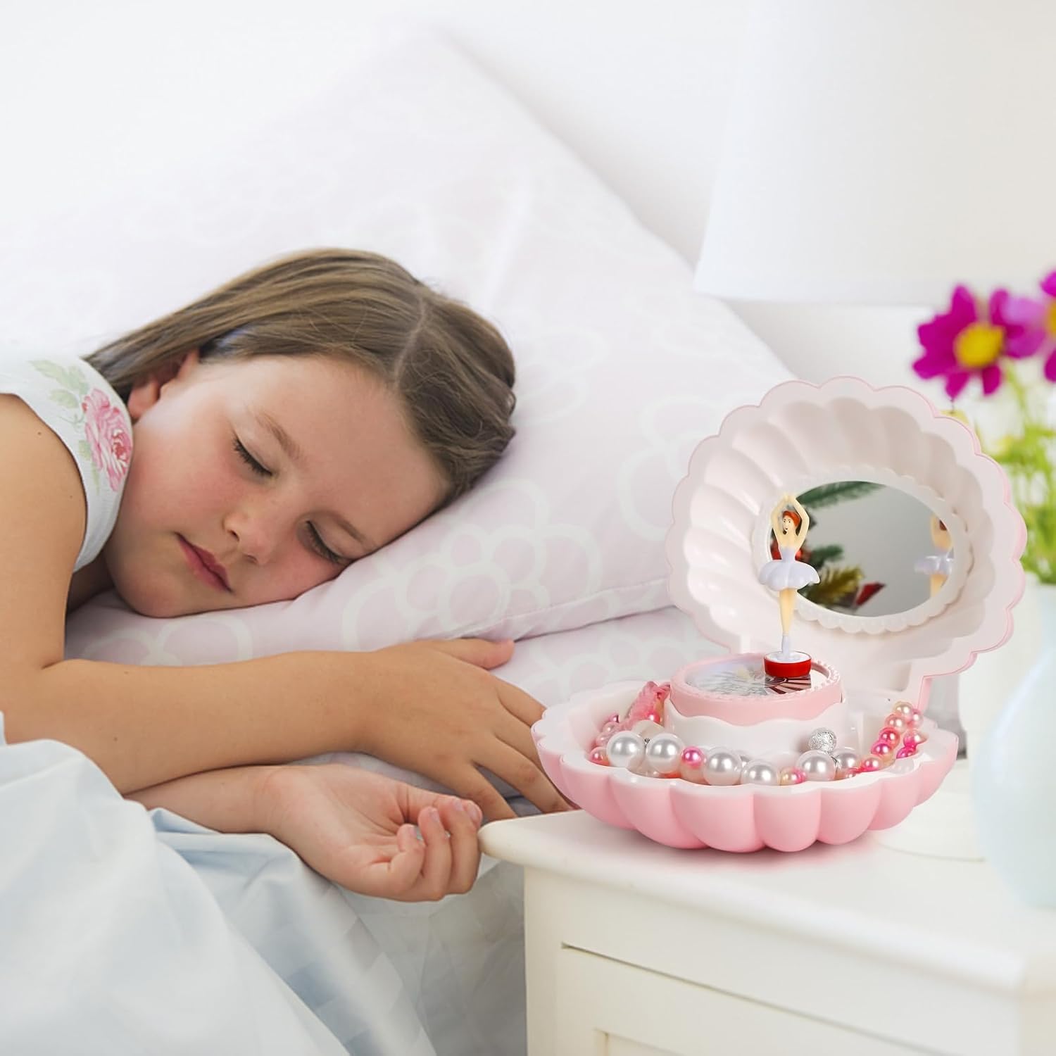 Hebaogugu Pink Jewelry Box for Girls