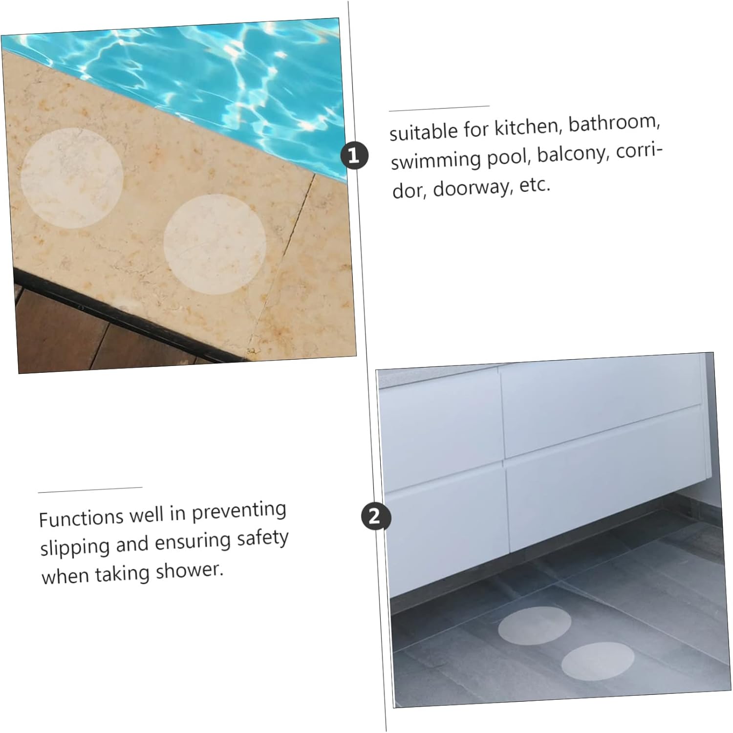 Non-Slip Bathroom Sticker Kit for Elderly Kids Adhesive Self-Healing Stickers