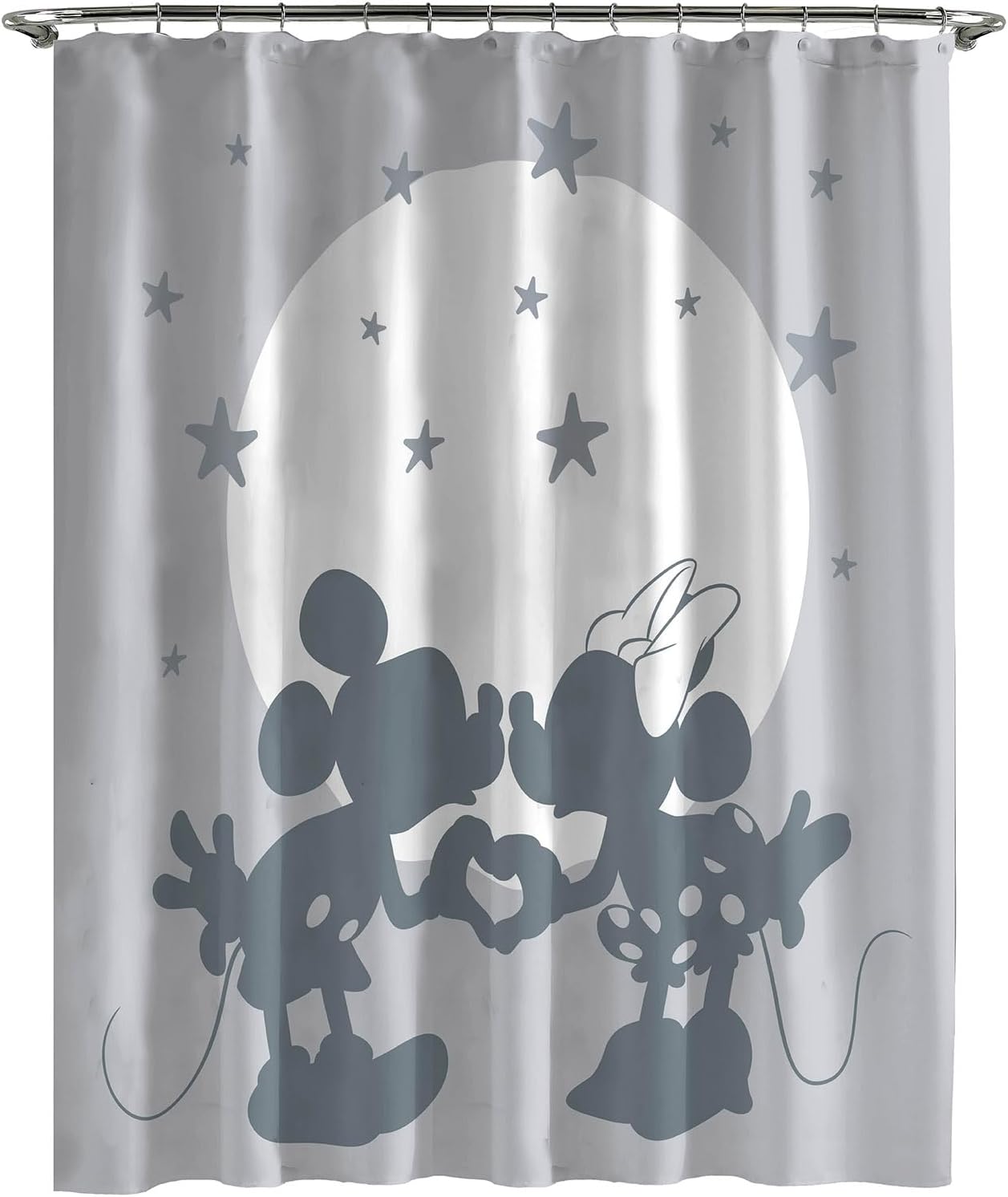 Jay Franco Disney Mickey Mouse and Minnie Shower Curtain - 70x72 Inch