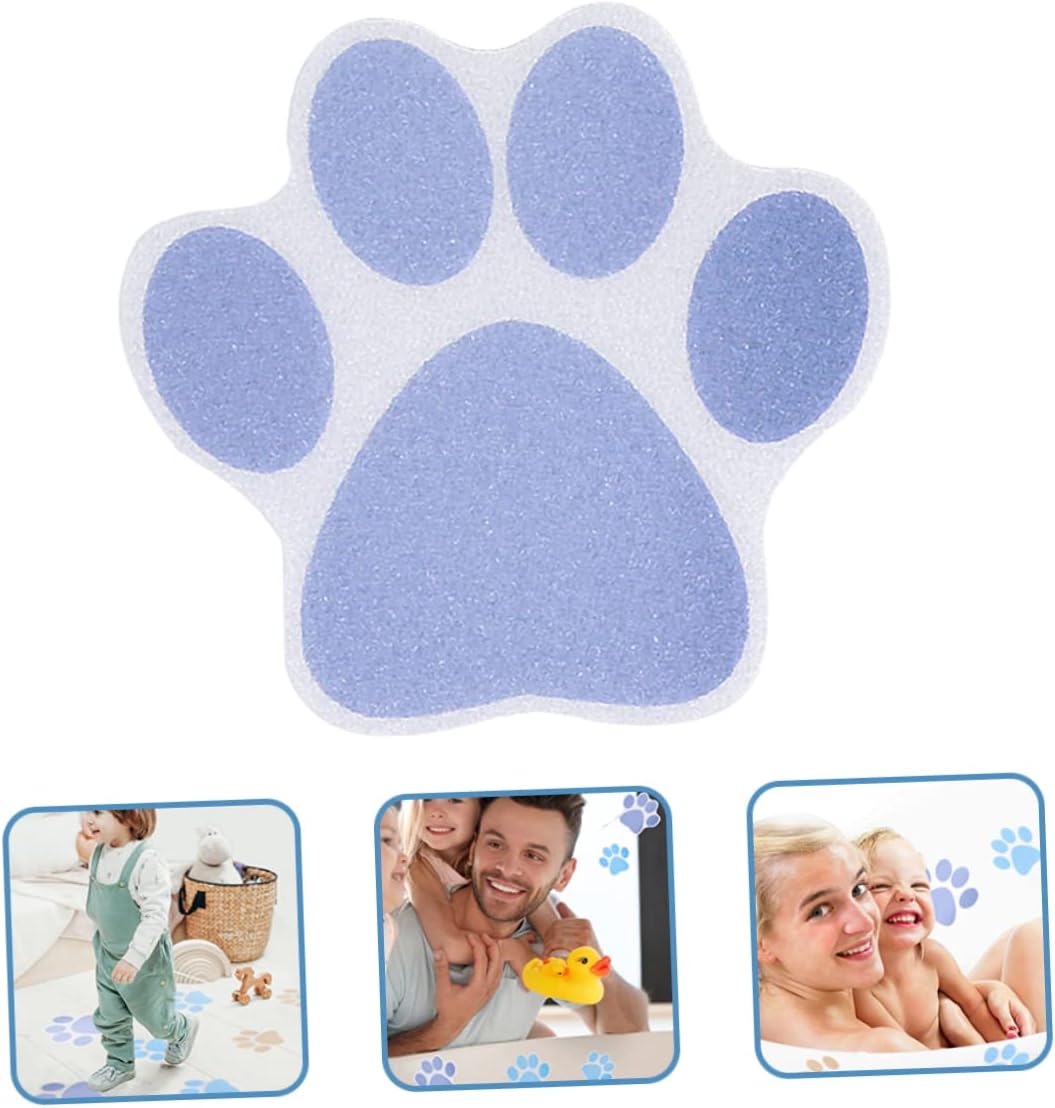 Ciieeo 10 Pack Non-Slip Bath Stickers Dog Paw Decor