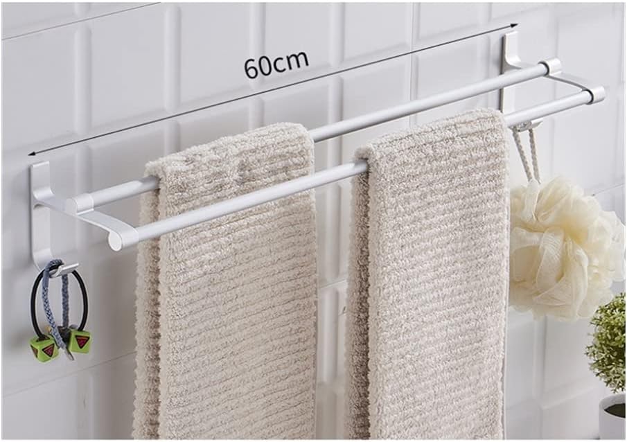 Aluminum Towel Rail Wall Mounted Hook Holder